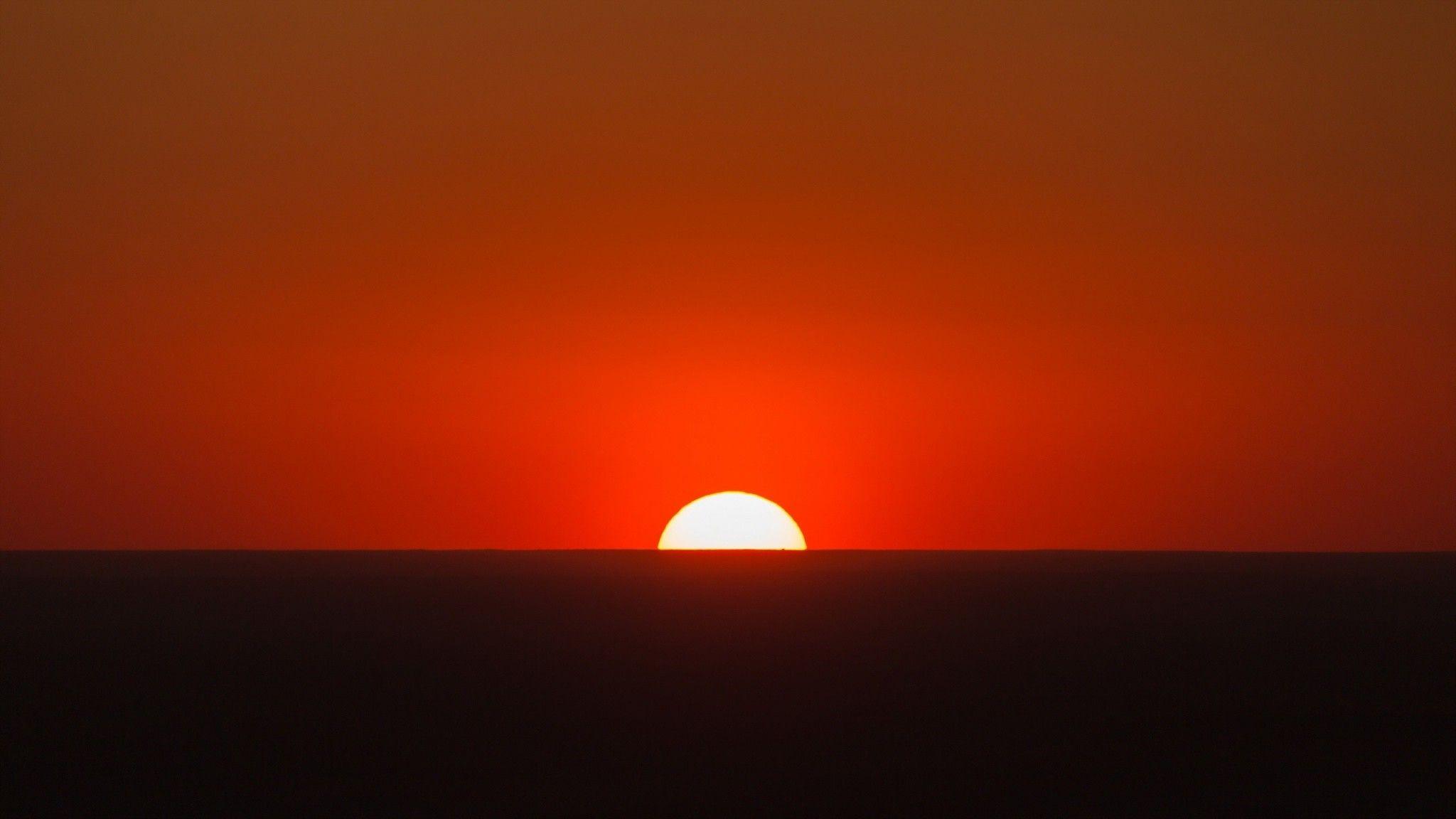 2048x1152 Nature Orange Sky Sunset Wallpaper By 1152 Nature HD Wallpaper