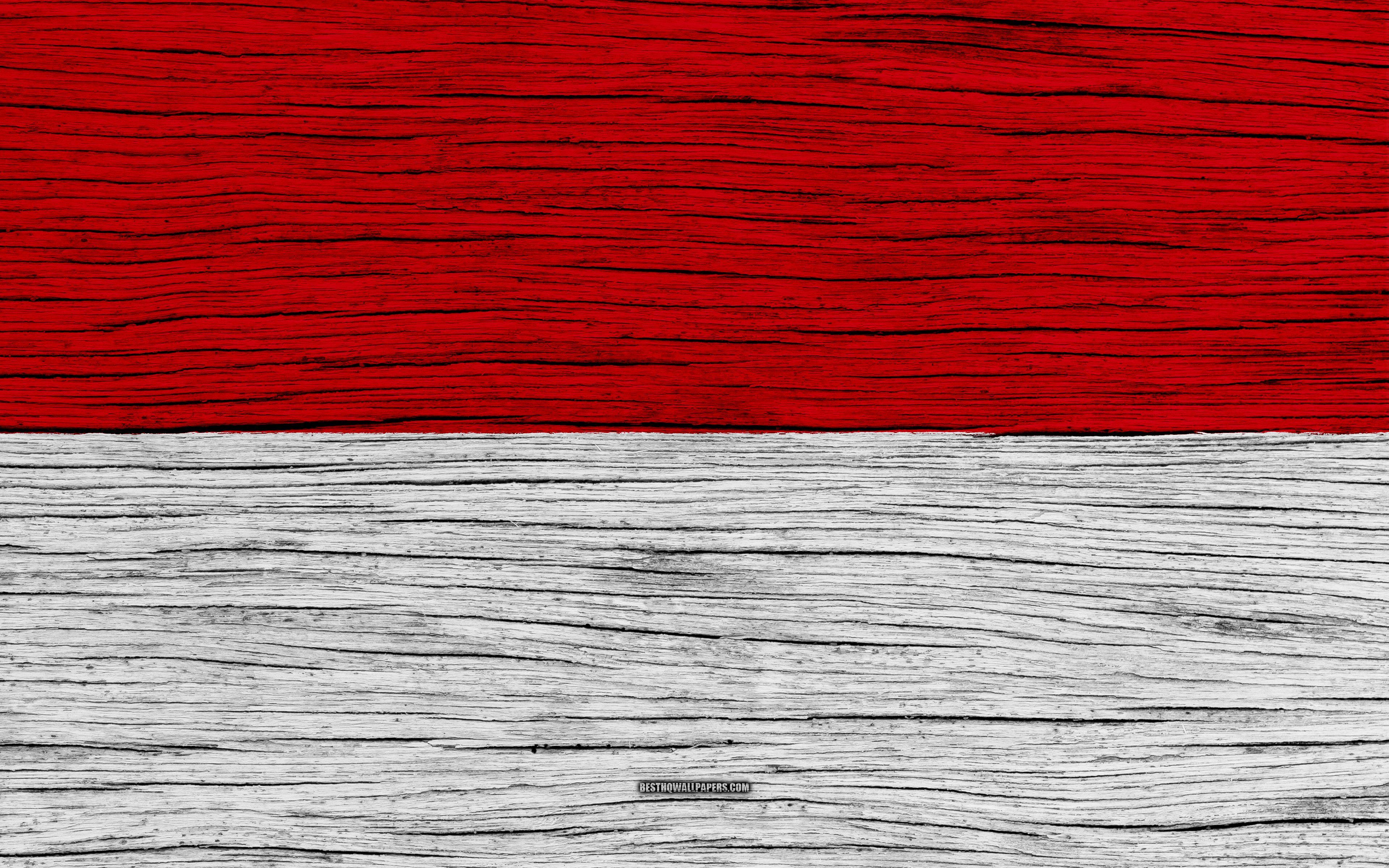 3840x2400 Download wallpaper Flag of Monaco, 4k, Europe, wooden texture, Monegasque flag, national symbols, Monaco flag, art, Monaco for desktop with resolution 3840x2400. High Quality HD picture wallpaper