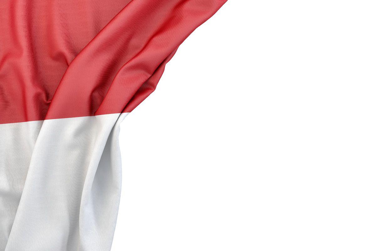 1200x800 Free stock illustration. Flag of Monaco in the corner on white background. Isolated, contains clippin. White background, Free , Creative poster design