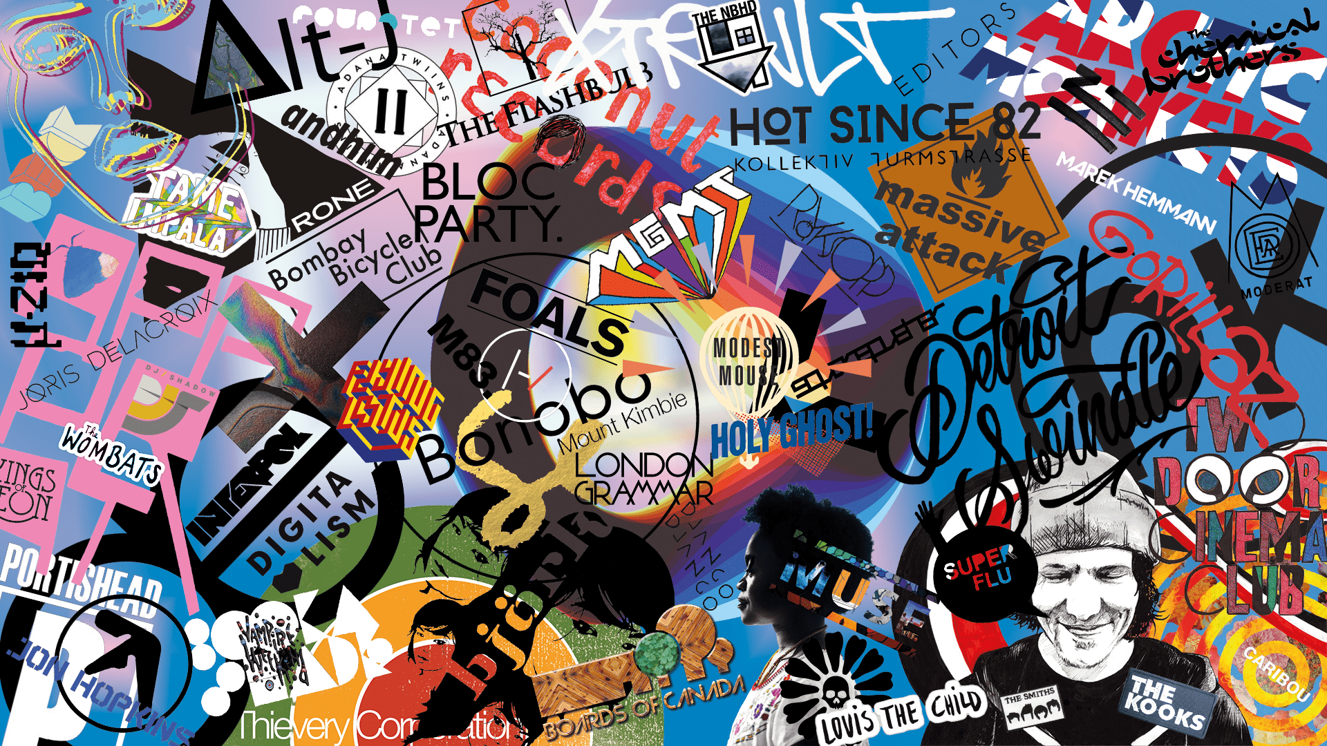 1920x1080 different bands and artists [OC] [1920x1080]