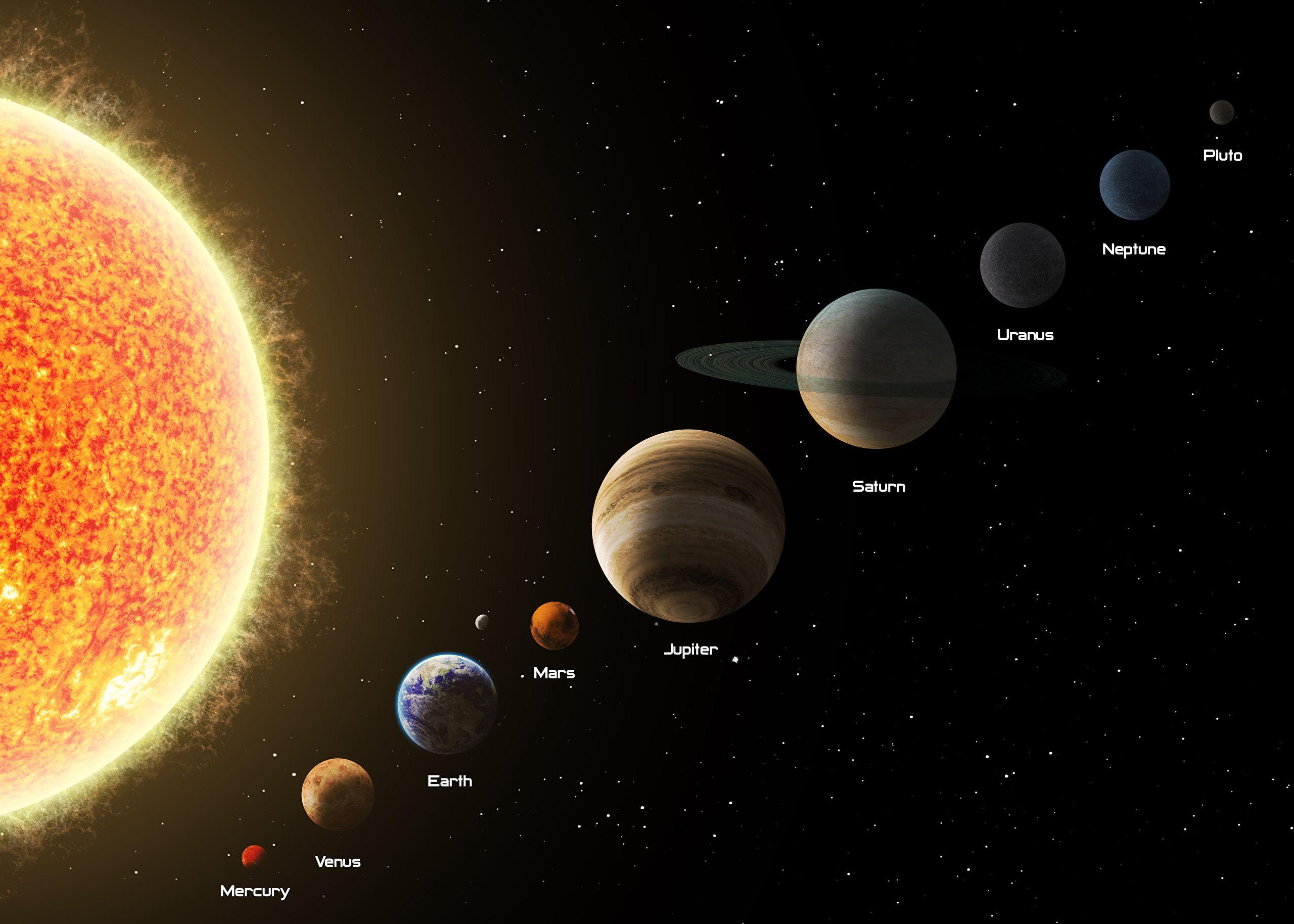 2560x1828 Picture Planets Jupiter Saturn planet Uranus Neptune Earth 2560x1828