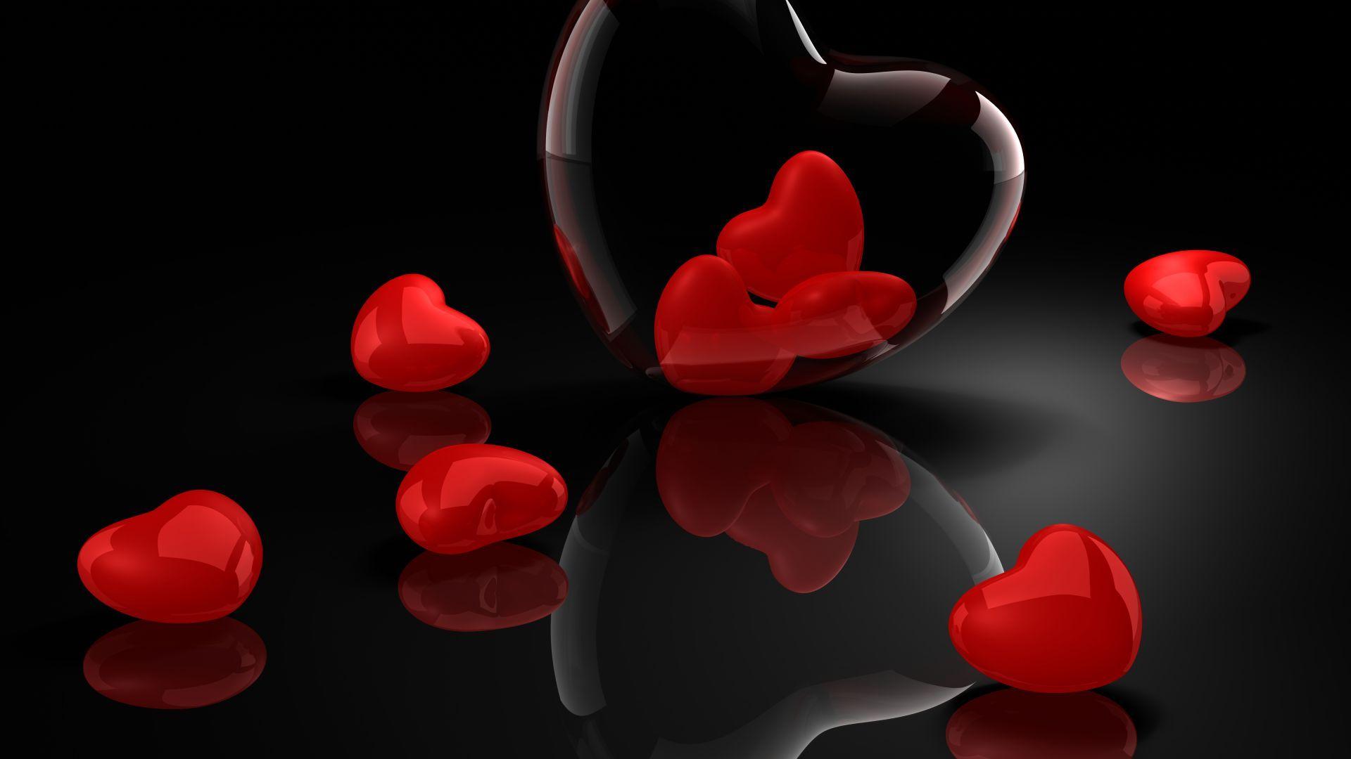 1920x1080 Desktop Wallpaper Crystal Hearts, Abstract, HD Image, Picture, Background, 0evlkl