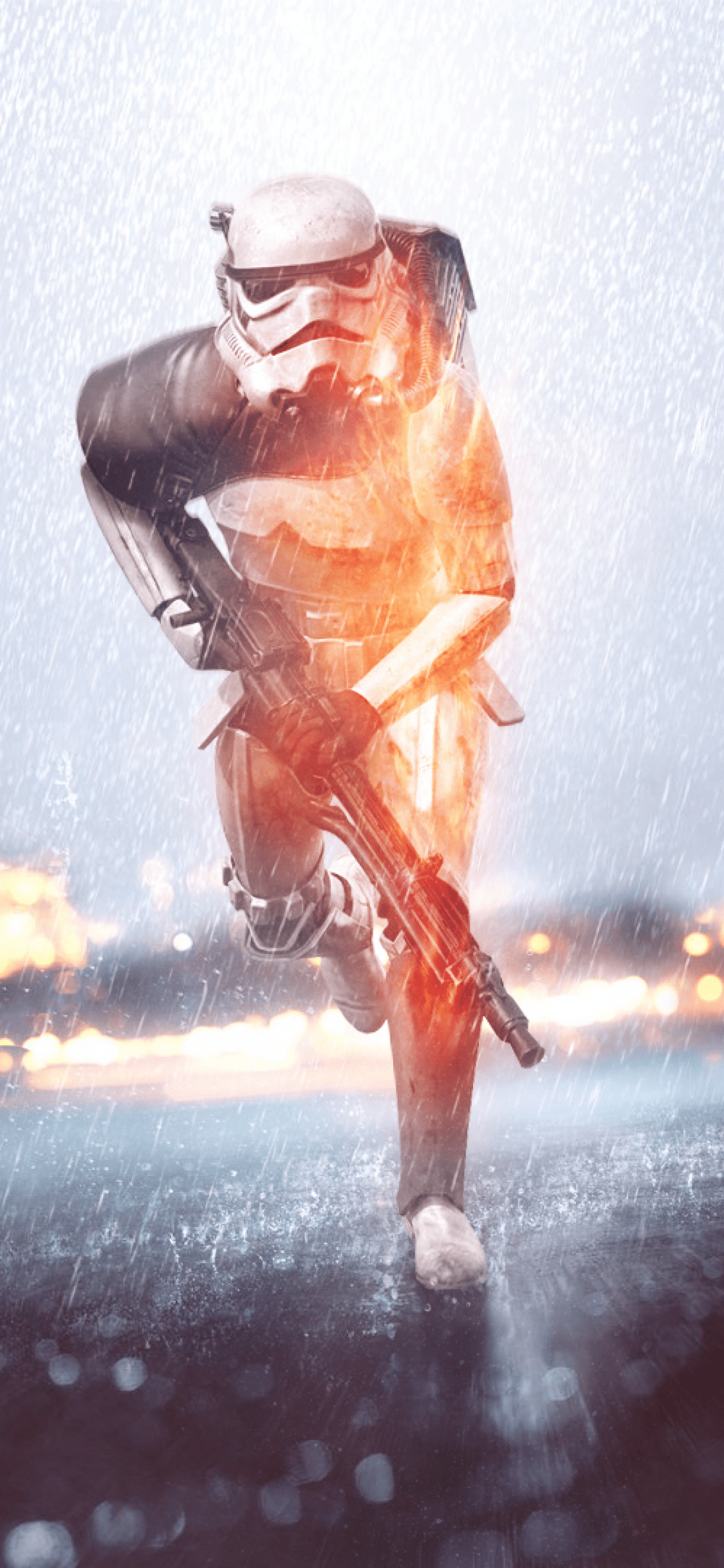 1125x2436 Download 1125x2436 Star Wars, Stormtrooper, Battlefield, Raining Wallpaper for iPhone X