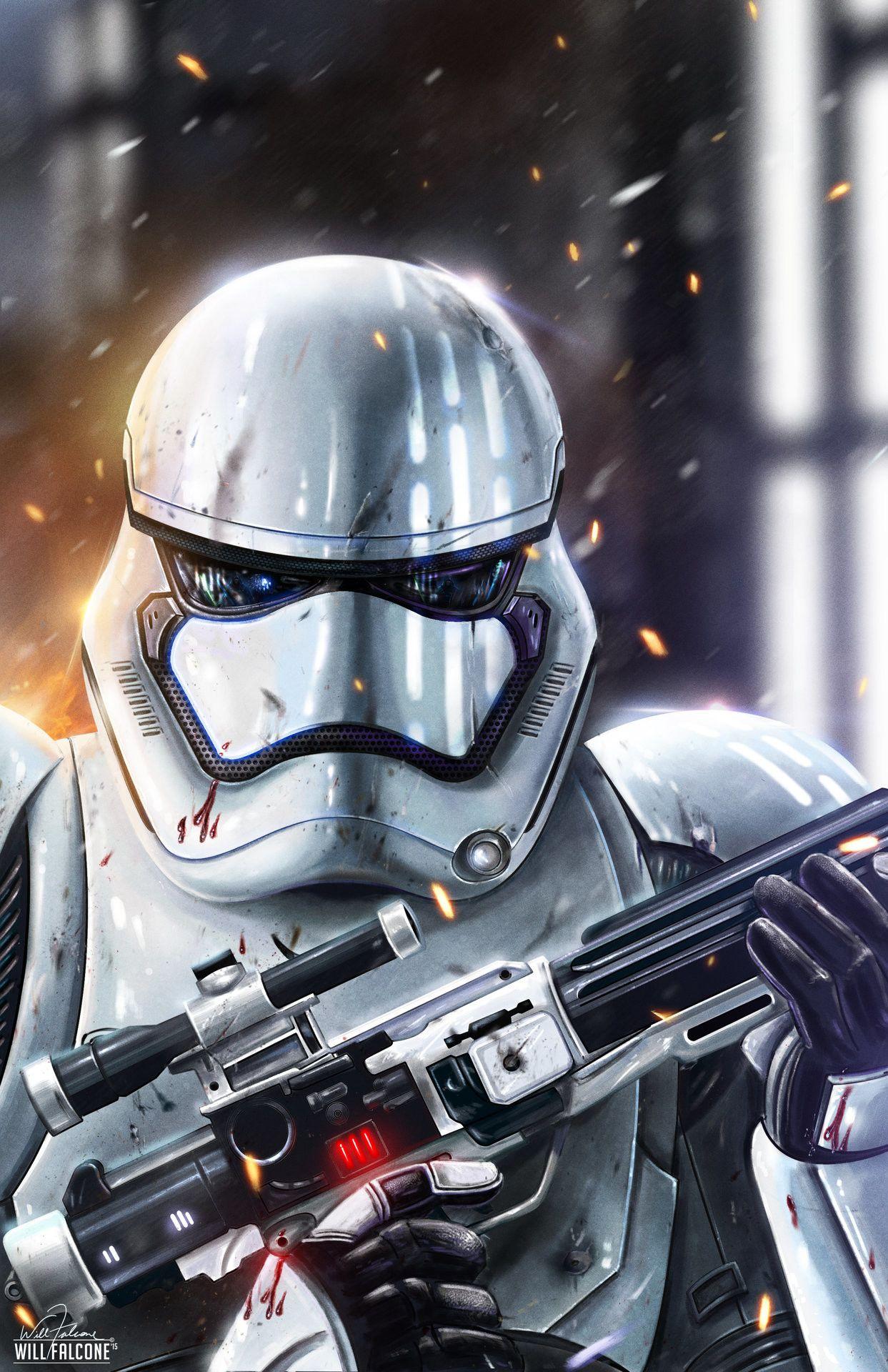 1243x1920 Here's a Star Wars The Force Awakens inspired new storm trooper painting I created. I