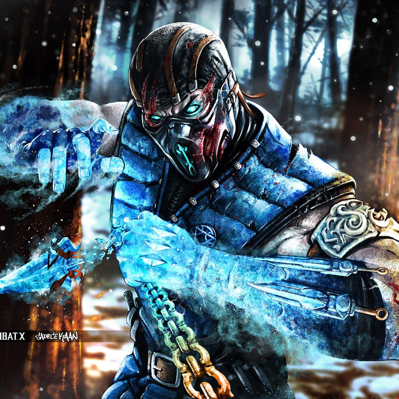 1280x1280 1k Sub Zero, Mortal Kombat X, Art Background. HD
