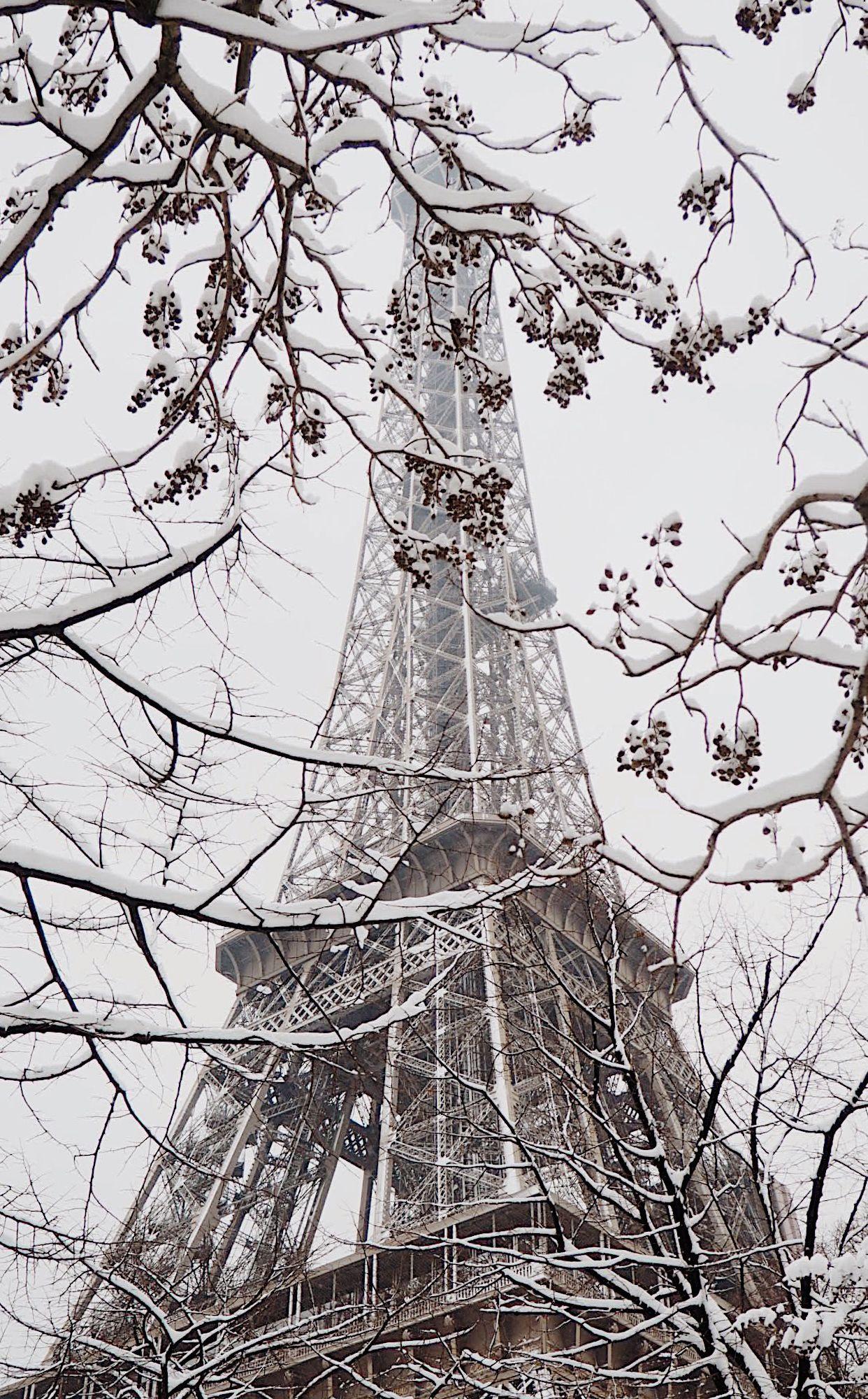 1242x2000 Download Paris Winter iPhone Wallpaper