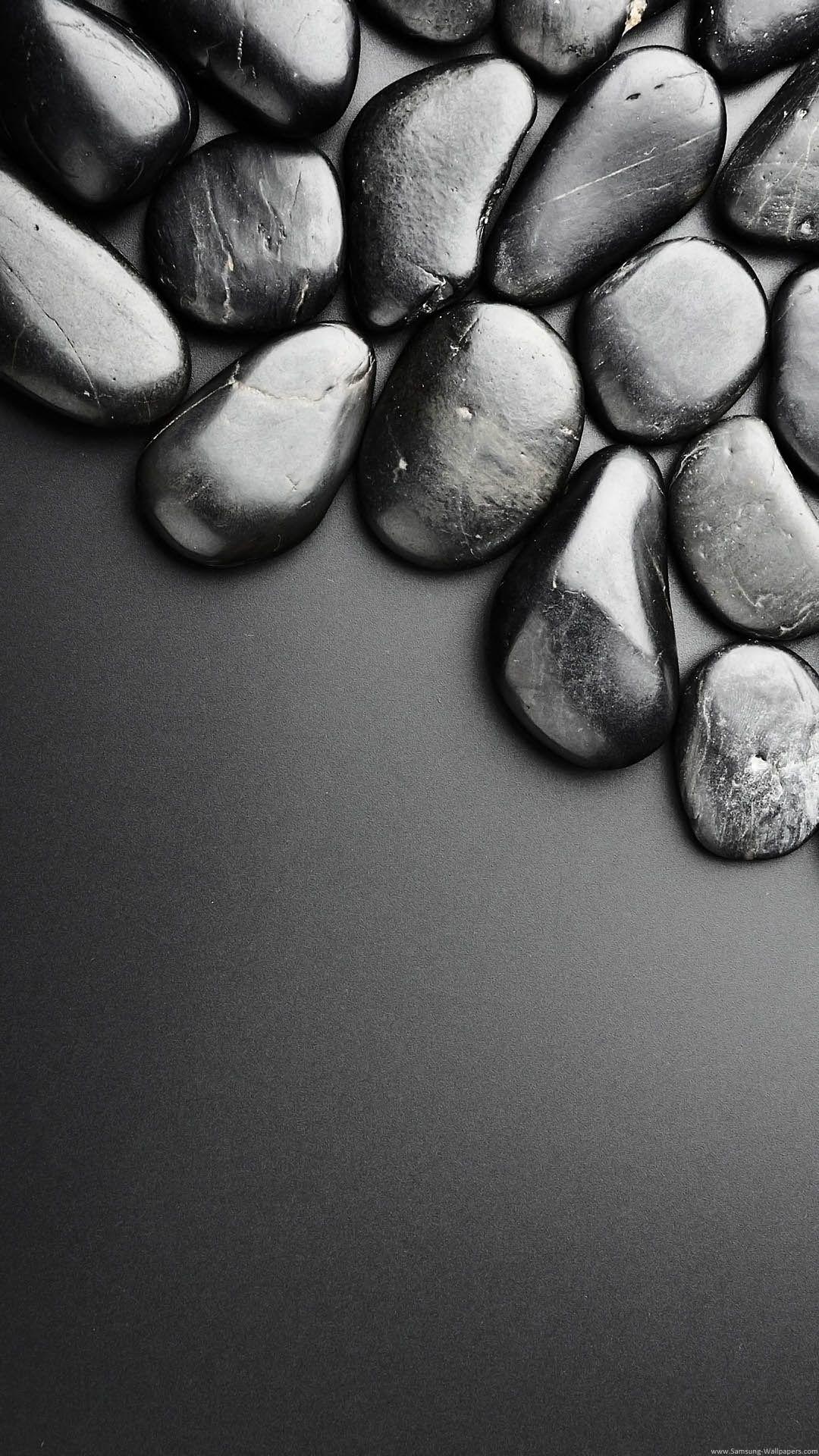 1080x1920 Shiny Black Stones 3D iPhone 6 Plus HD Wallpaper. Hintergrundbilder iphone, Steintapete, Schwarze tapete
