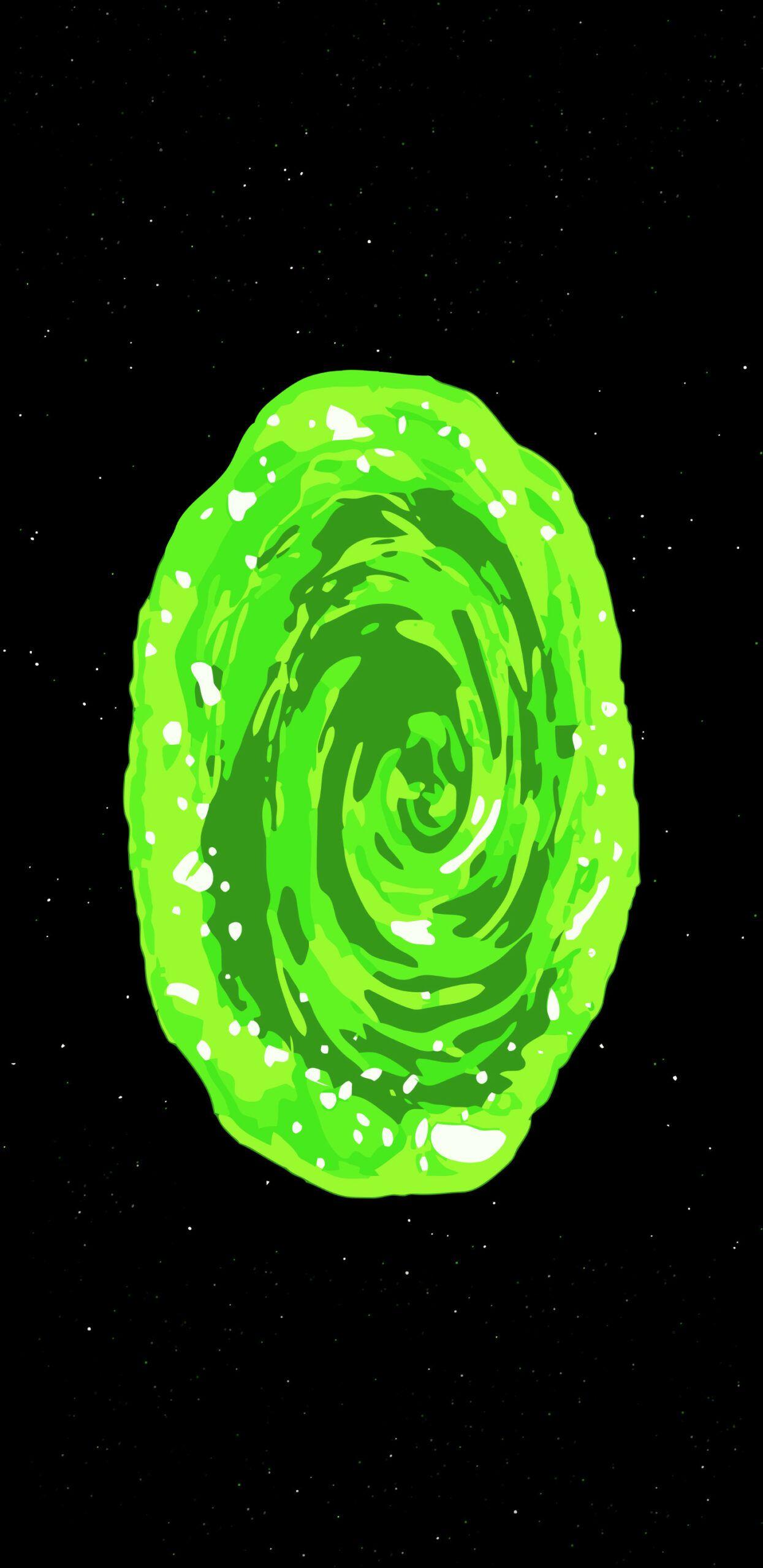 1245x2560 Rick And Morty Portal Wallpaper