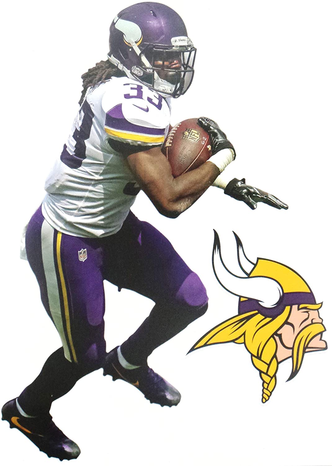 1070x1500 Dalvin Cook Mini FATHEAD Graphic + Minnesota Vikings Logo Official Vinyl Wall Graphics 7 INCH: Arts, Crafts & Sewing