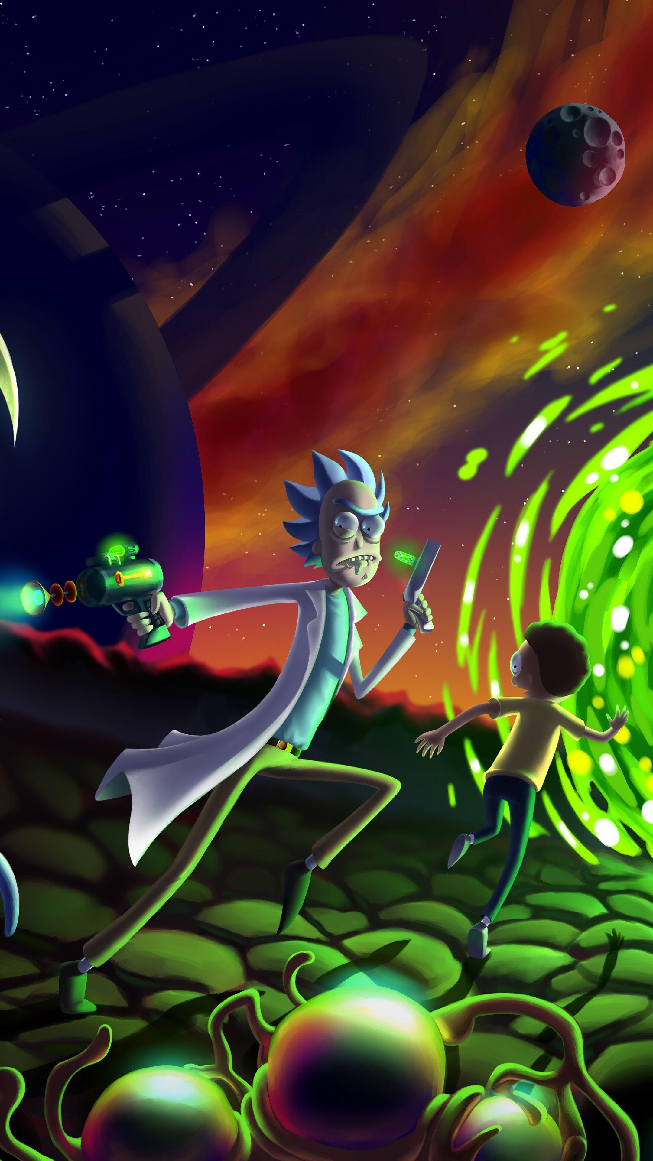 2160x3840 Rick and Morty, Portal iPhone 6s, 6 HD Wallpaper, Image, Background, Photo and Picture. Mocah.org HD Wallpaper