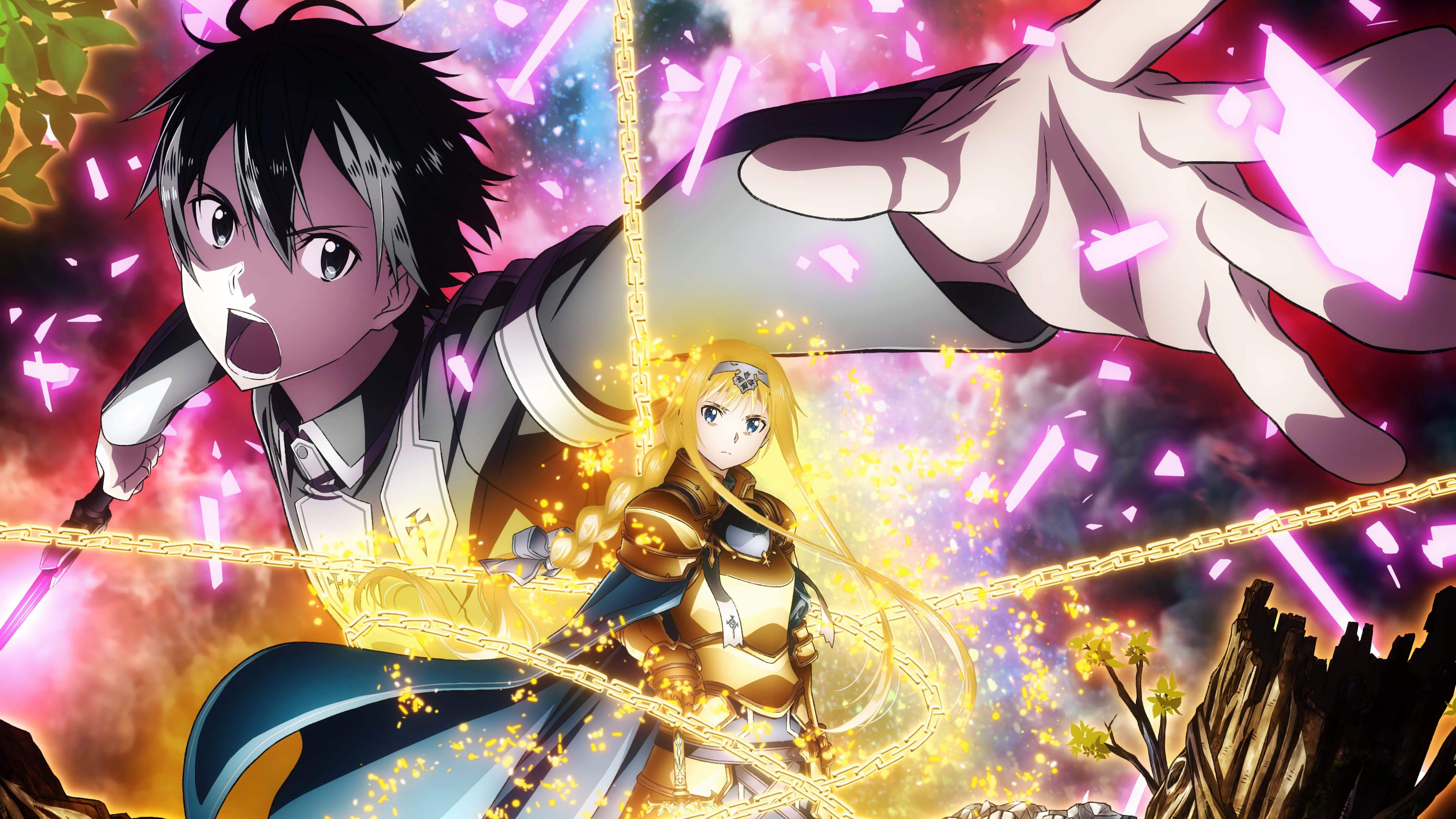 7680x4320 Alice and Kirito Sword Art Online: Alicization 8K