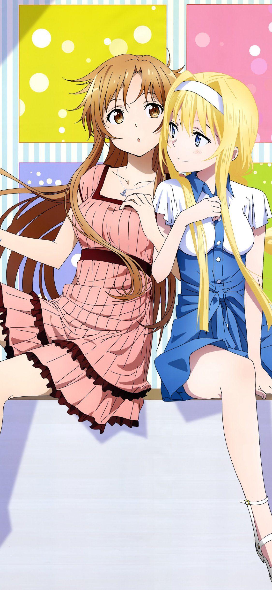 1125x2436 Alice Zuberg and Asuna iPhone X 1125x2436 wallpaper