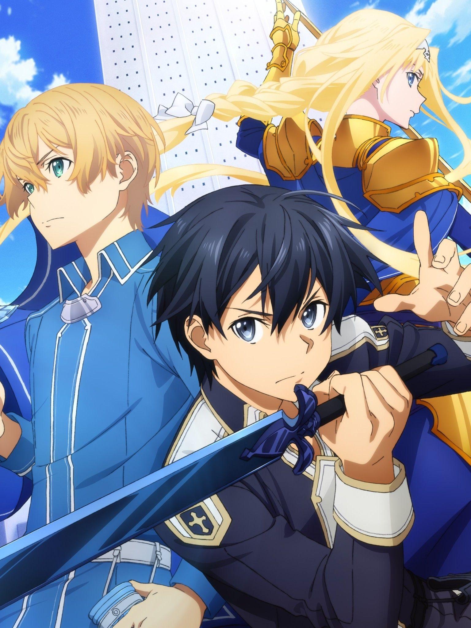 1536x2048 Download 1536x2048 Kirigaya Kirito, Sword Art Online: Alicization, Eugeo, Kirito, Alice Wallpaper for Apple iPad Mini, Apple IPad 4