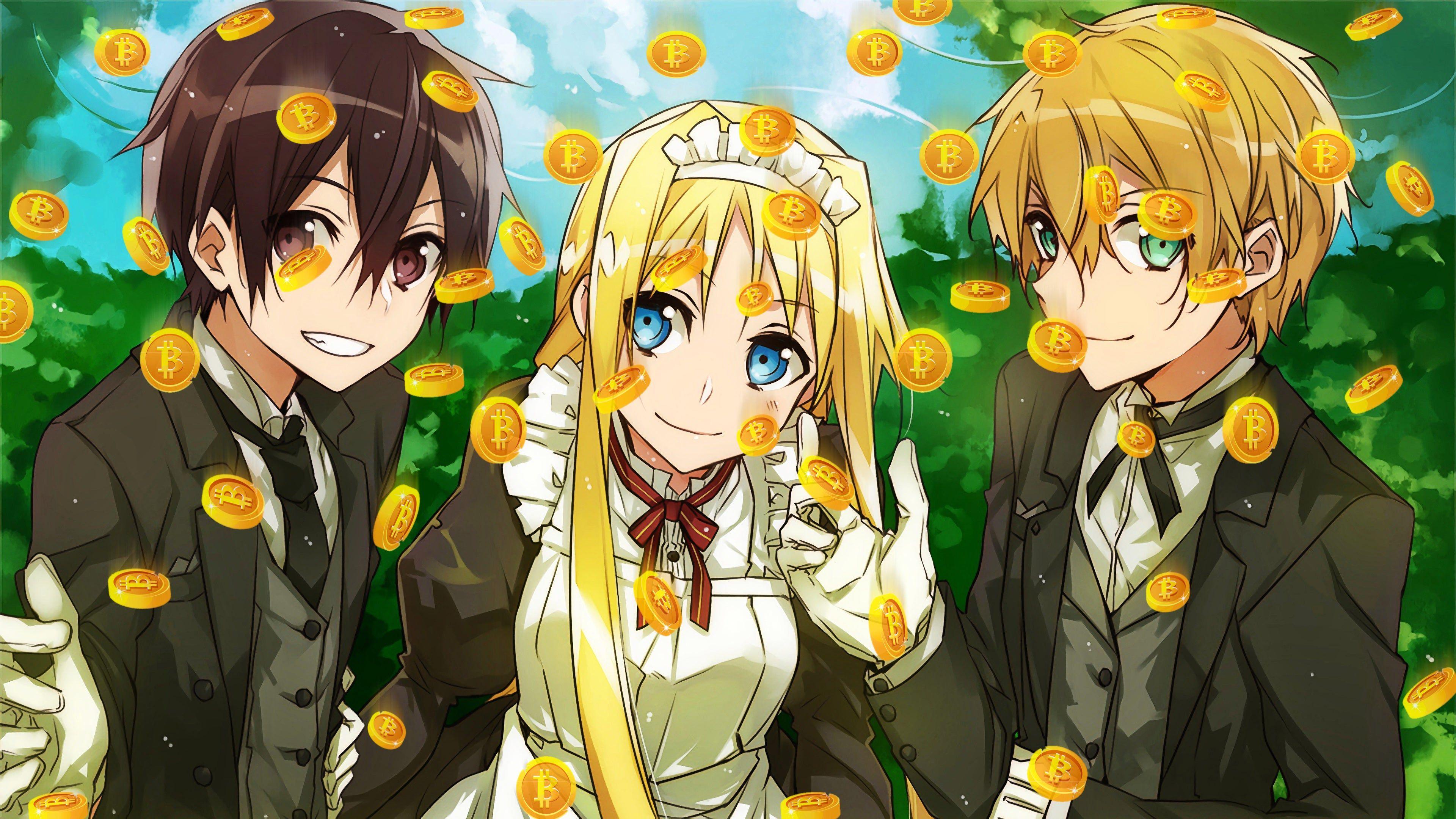 3840x2160 Bitcoins From Above Eugeo Alice Kirito Sword Art Online Alicization V7844 Wallpaper