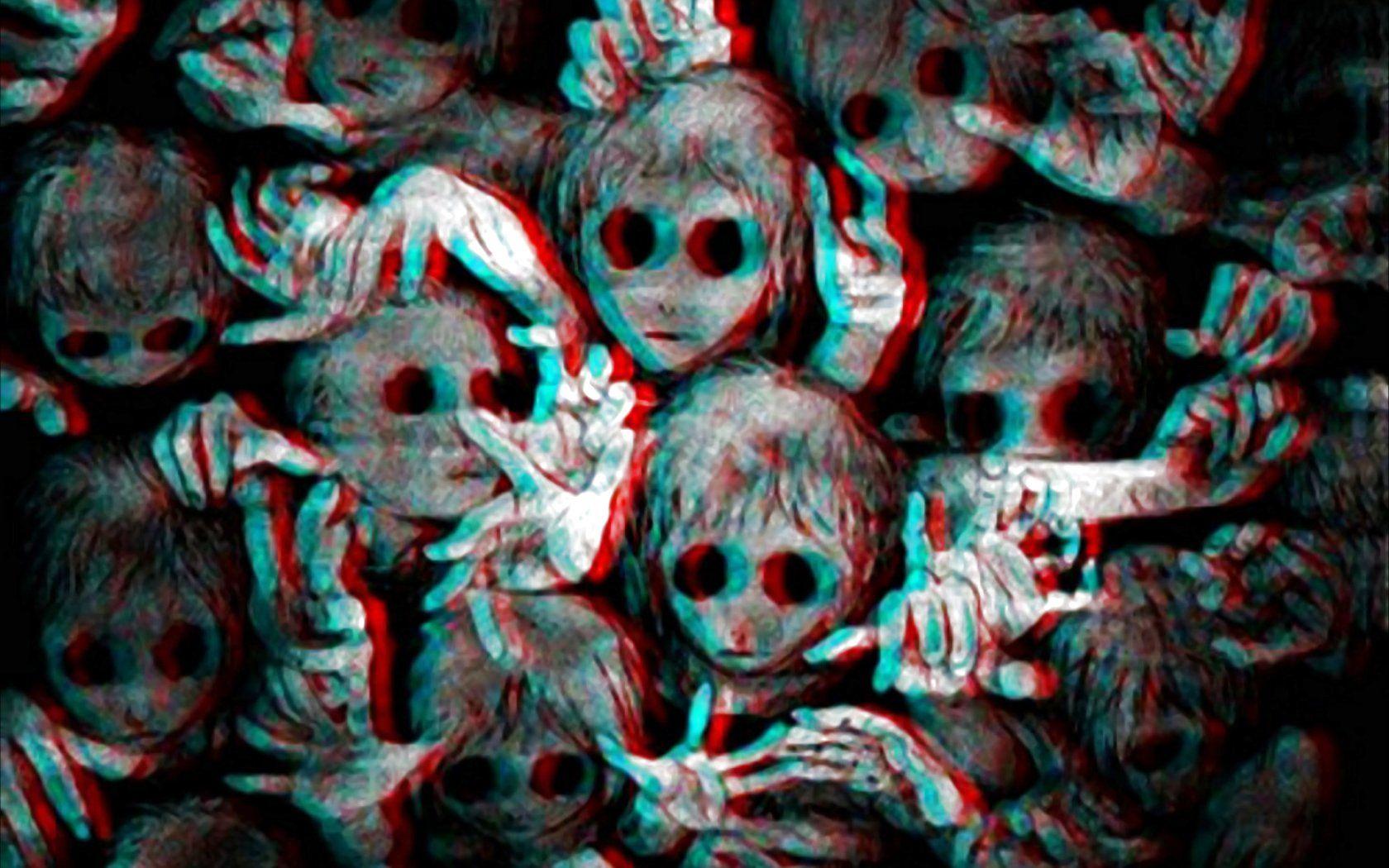 1680x1050 dark, Art, Artwork, Fantasy, Artistic, Original, Psychedelic, Horror, Evil, Creepy, Scary, Spooky, Halloween Wallpaper HD / Desktop and Mobile Background