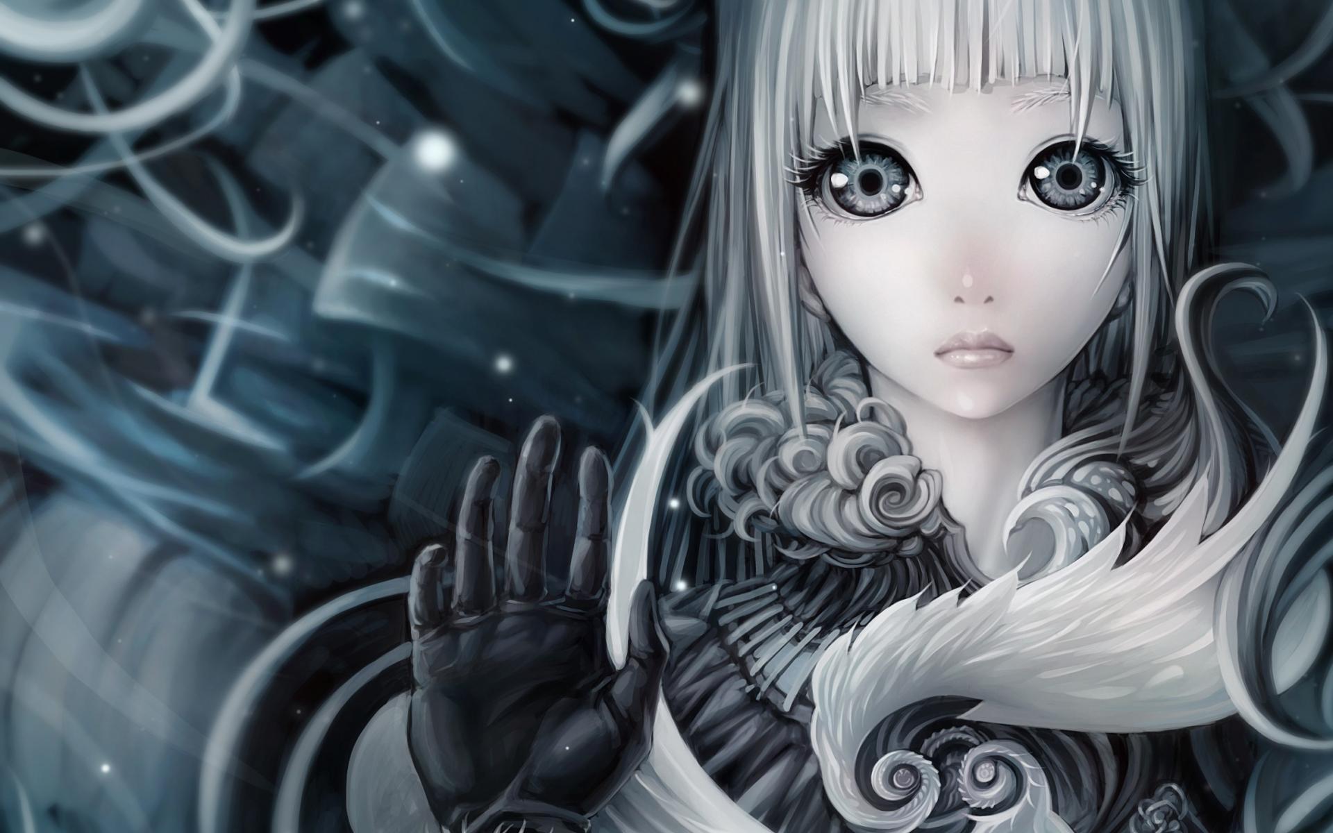 1920x1200 anime, Manga, Women, Females, Girls, Blondes, Art, Artistic, Face, Eyes, Mood, Emotion, Love, Romance, Sad, Sorrow, Soft, Hand, Gesture, Fantasy Wallpaper HD / Desktop and Mobile Background