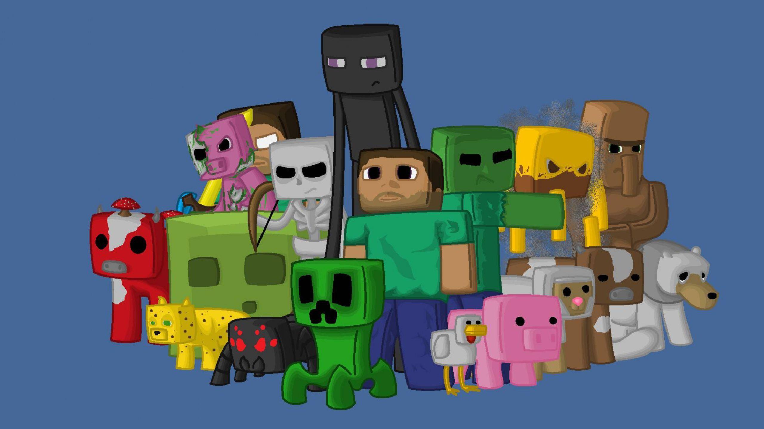 2560x1440 Fortnite Minecraft Wallpaper