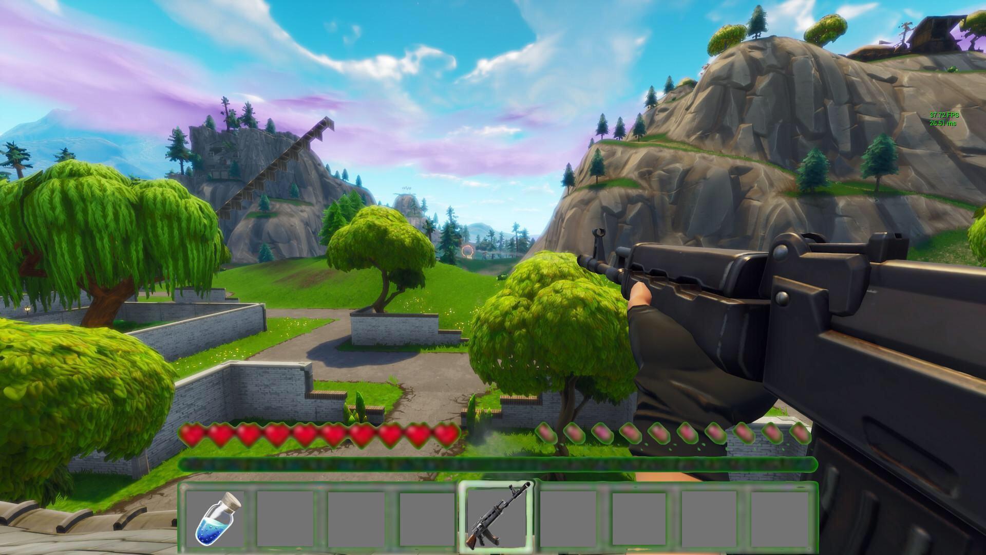 1920x1080 Hey, did you guys hear about the Fortnite X Minecraft texture update?