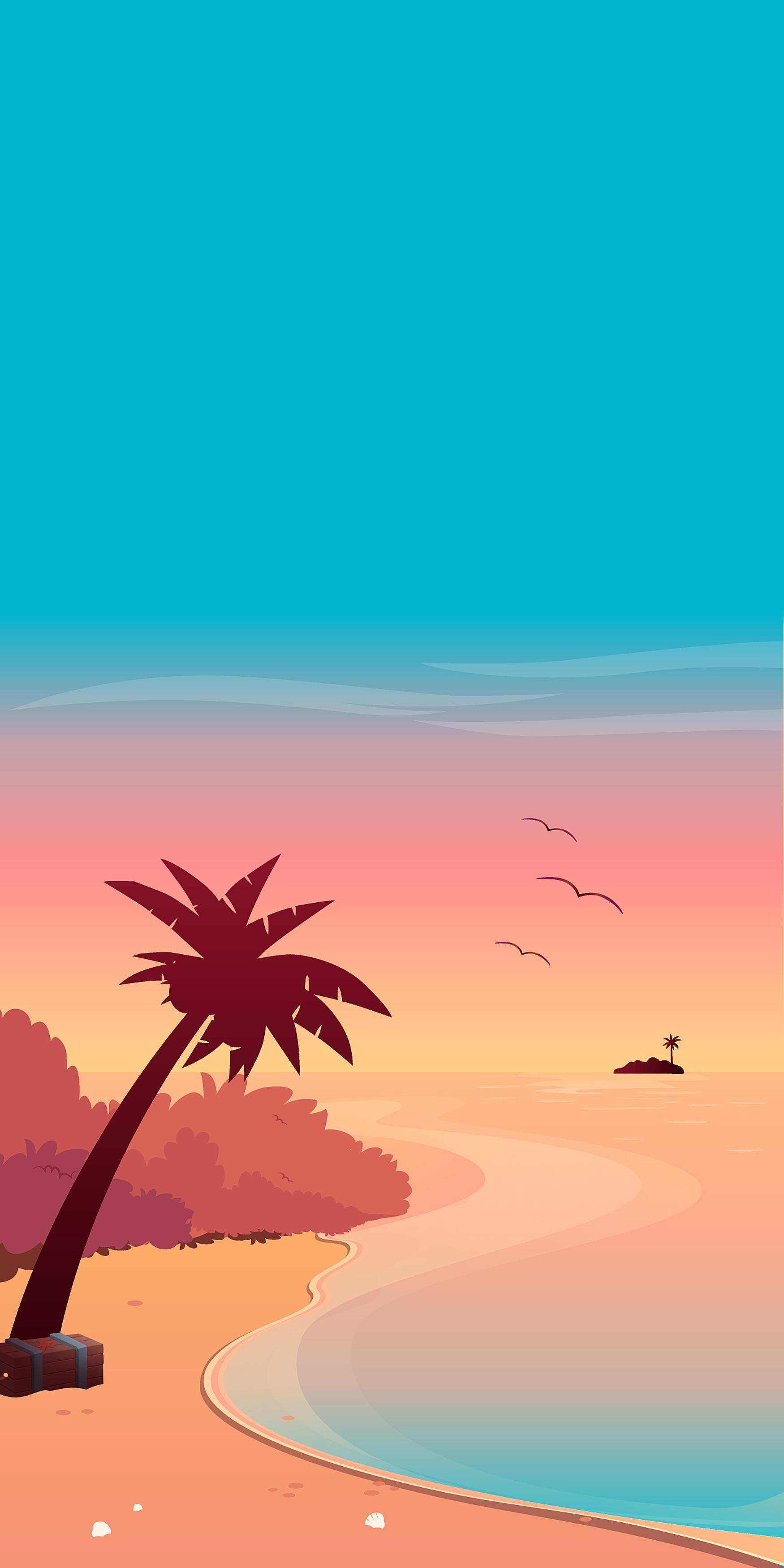1750x3500 Summer vibe wallpaper ( Artwork Not Mine )