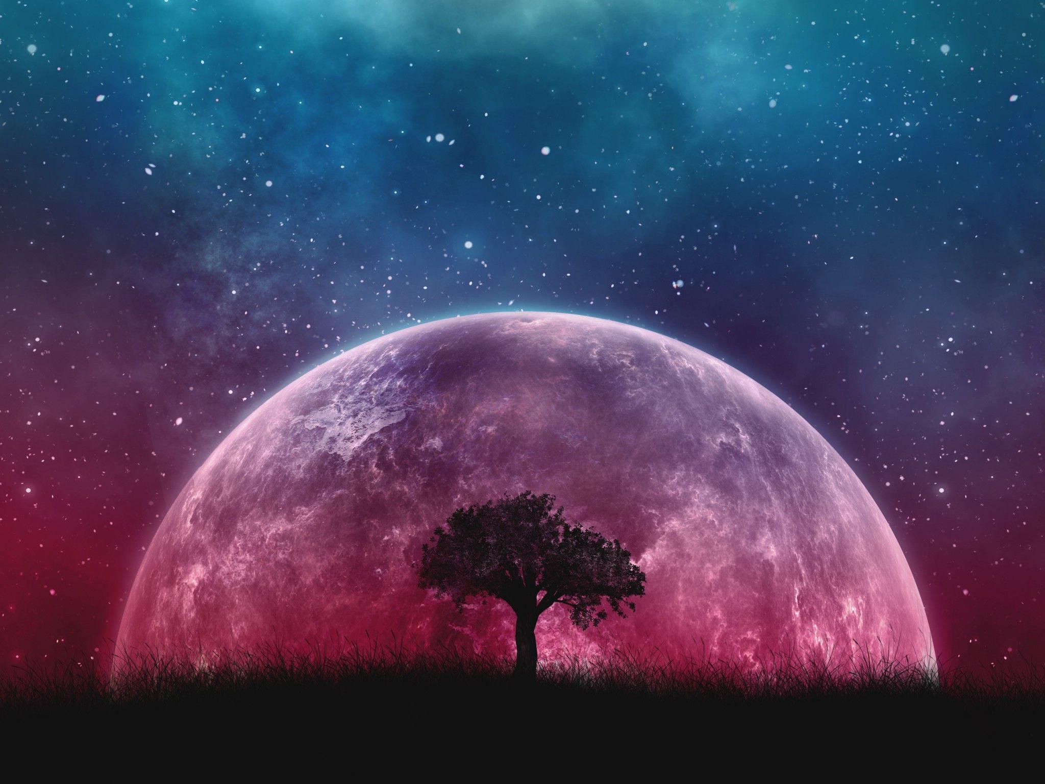 Galaxy and Moon Wallpapers - Top Những Hình Ảnh Đẹp