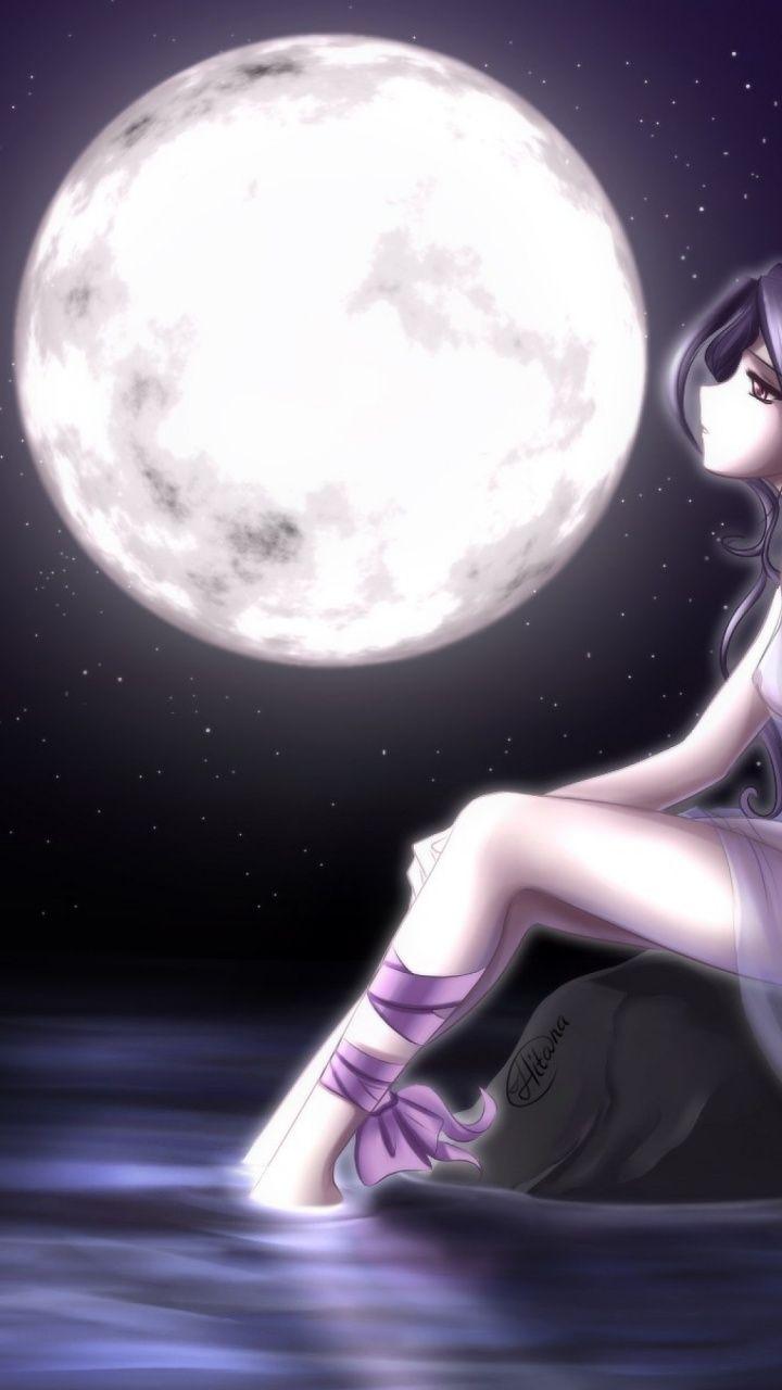 720x1280 Lovely Purple Elf & Moon Galaxy s3 wallpaper