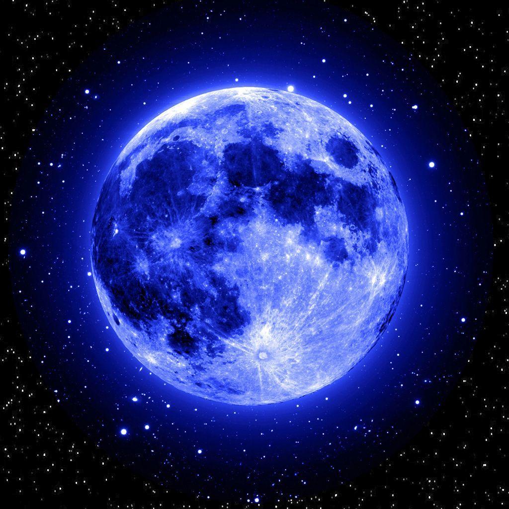 1024x1024 Blue Moon And Star #iPad #Wallpaper.  Moon and stars hình nền, Blue moon, Beautiful moon https://wallpaperaccess.com/full/4055456.jpg