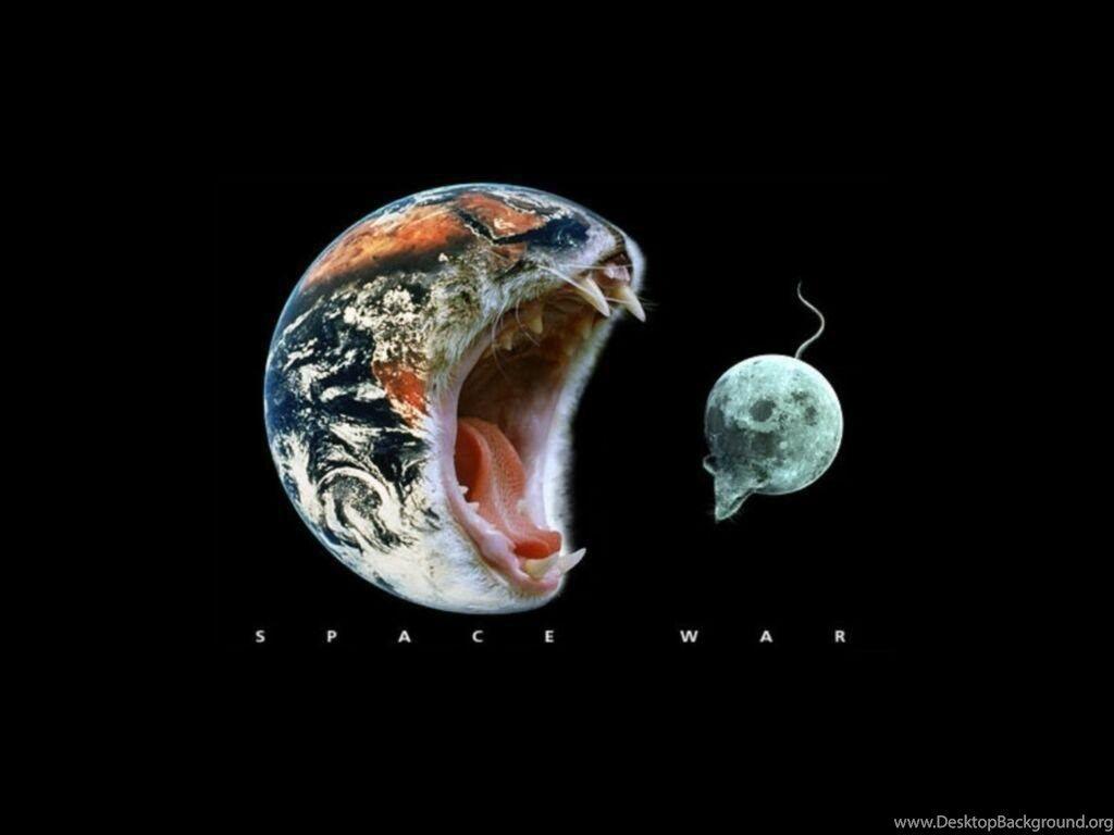 1024x768 Wallpaper Save The Earth Cat Mouse Moon Deskx768 Desktop Background