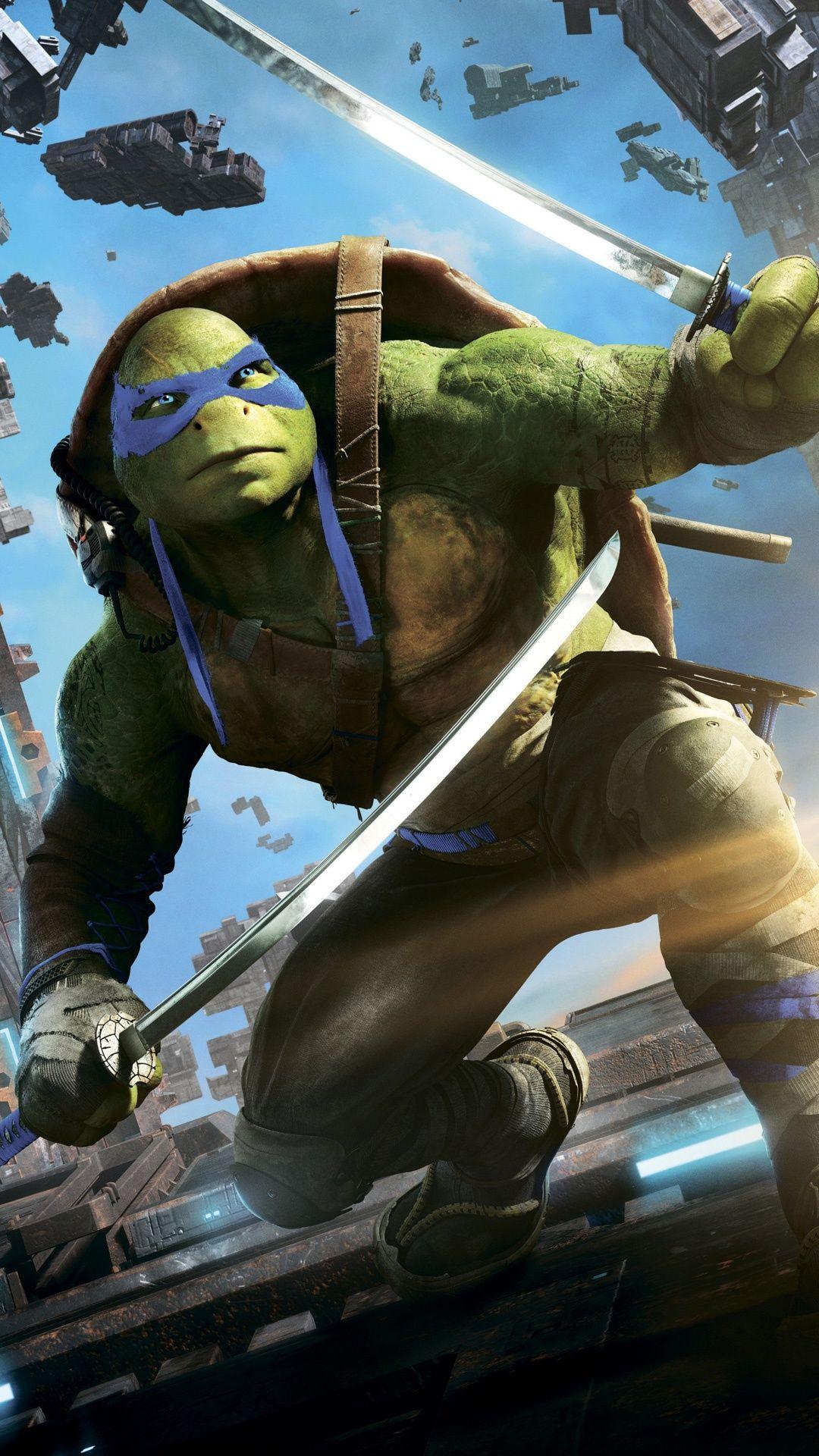 1080x1920 Leonardo TMNT Out of the Shadows Wallpaper in jpg format for free download