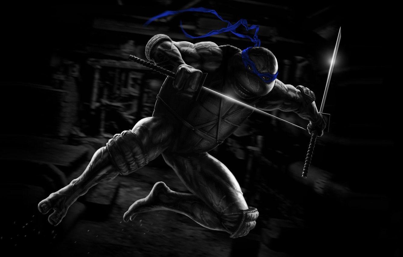 1332x850 Wallpaper Ninja, Teenage mutant ninja turtles, TMNT, Leonardo, Leonardo, Teenage Mutant Ninja Turtles, Turtles, Concept Art, Leo, Characters, NOIR TMNT, ANDREY GORKOVENKO, by ANDREY GORKOVENKO image for desktop, section арт