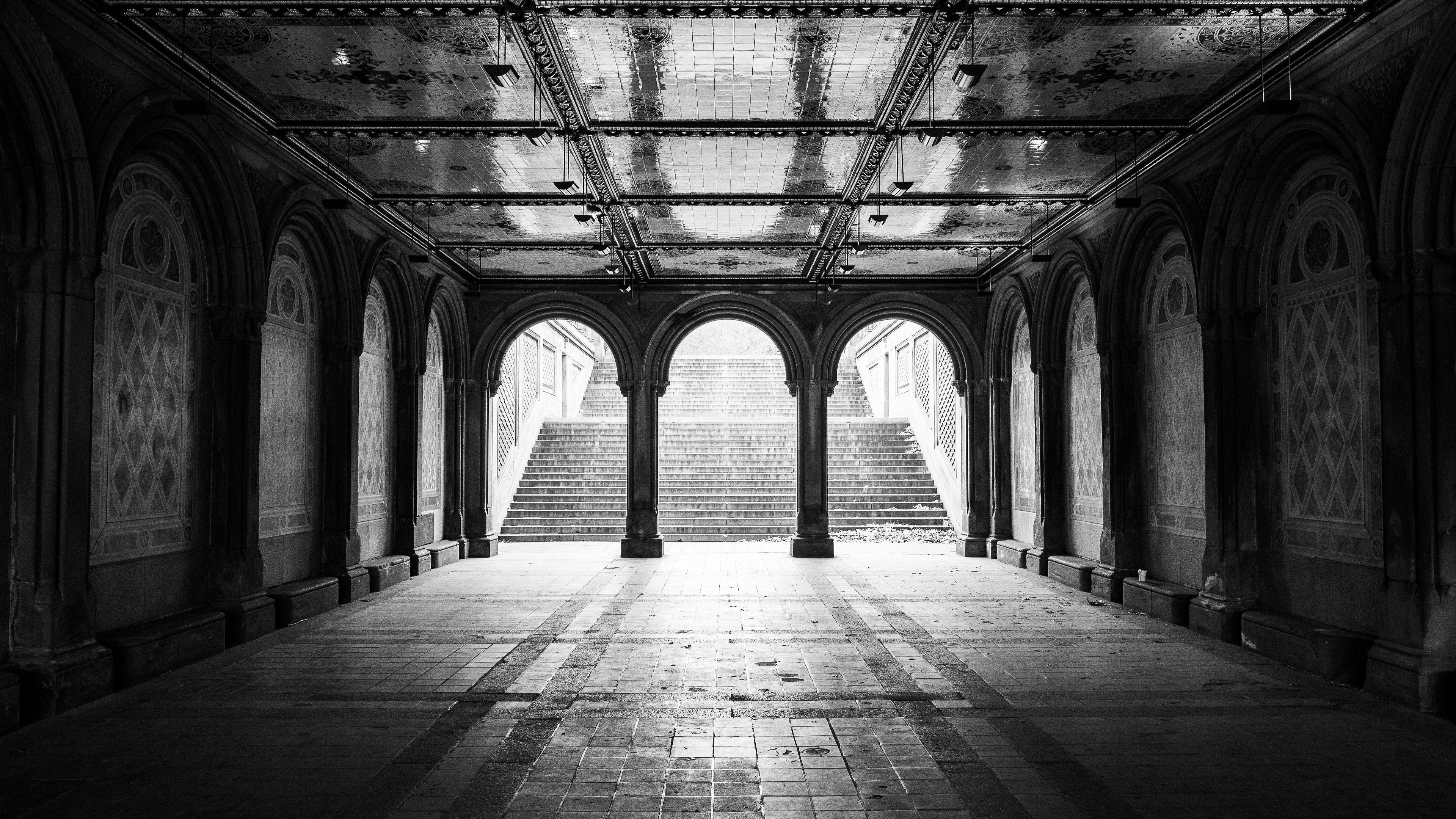 3840x2160 Bethesda Arcade Central Park New York 4K Ultra HD Desktop Wallpaper