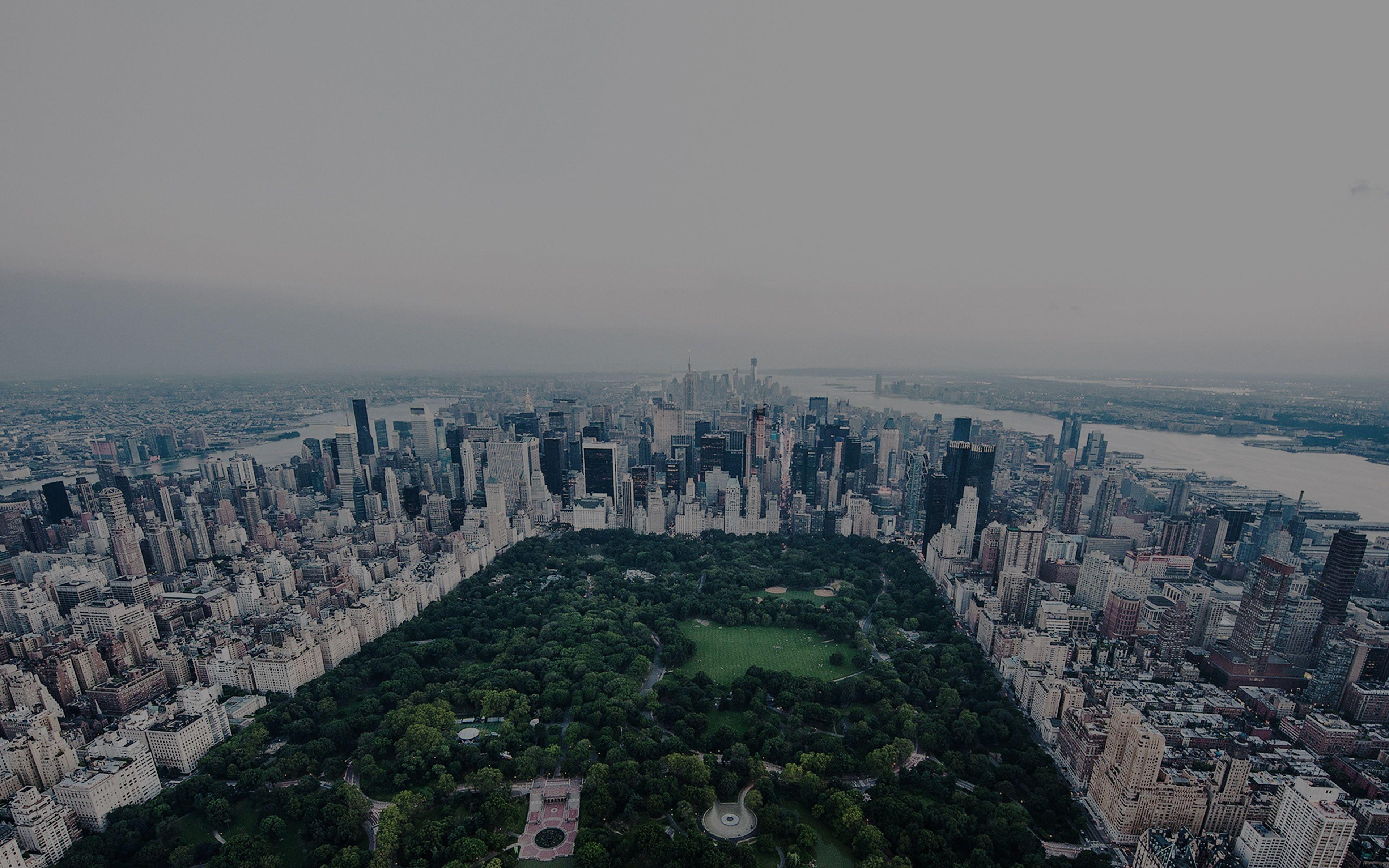 3840x2400 New York Dark Central Park Skyview Nature City