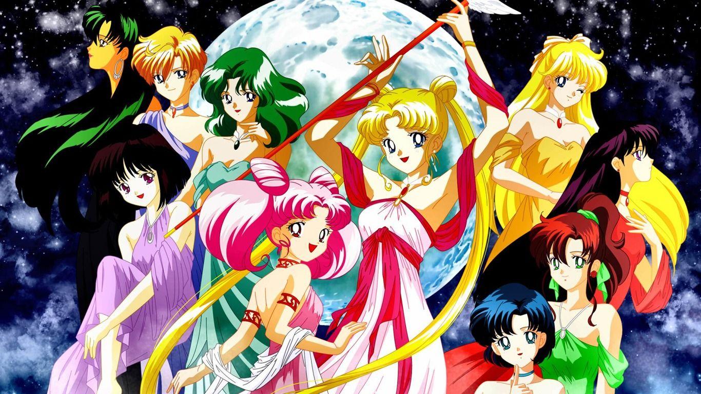 1366x768 Anime Cute Sailor Moon Wallpaper