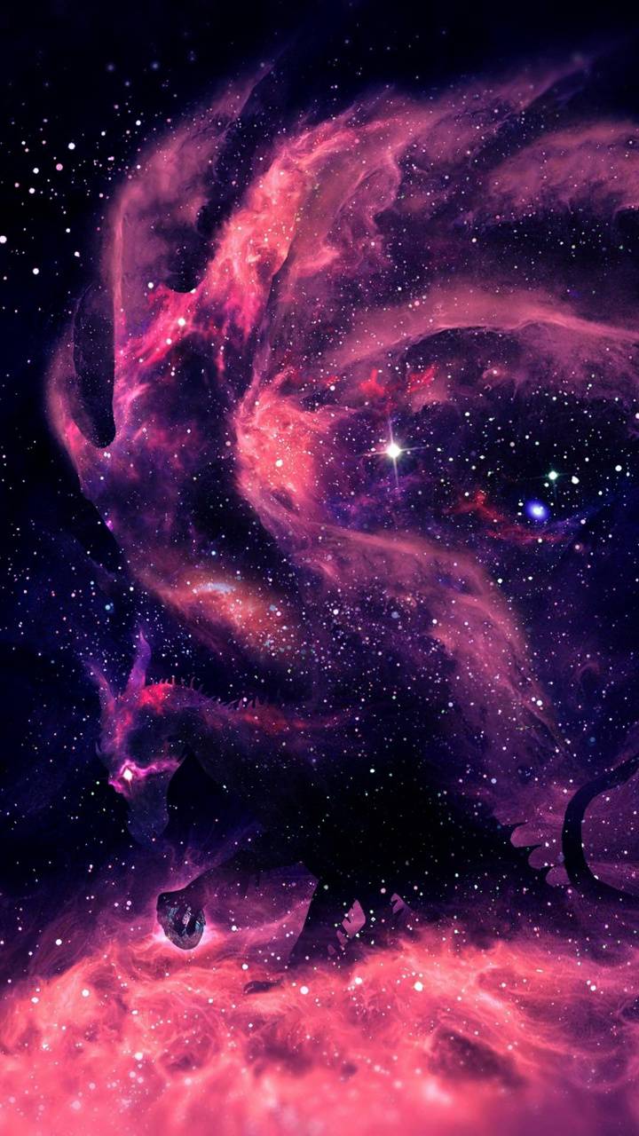 720x1280 Purple Space Dragon wallpaper