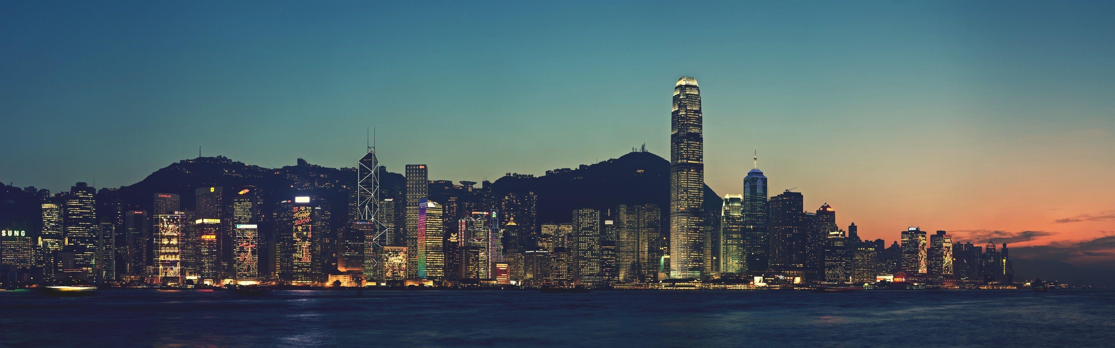 3840x1200 Stunning Landscape Wallpaper Photo For Dual Monitor Harbour, Download Wallpaper