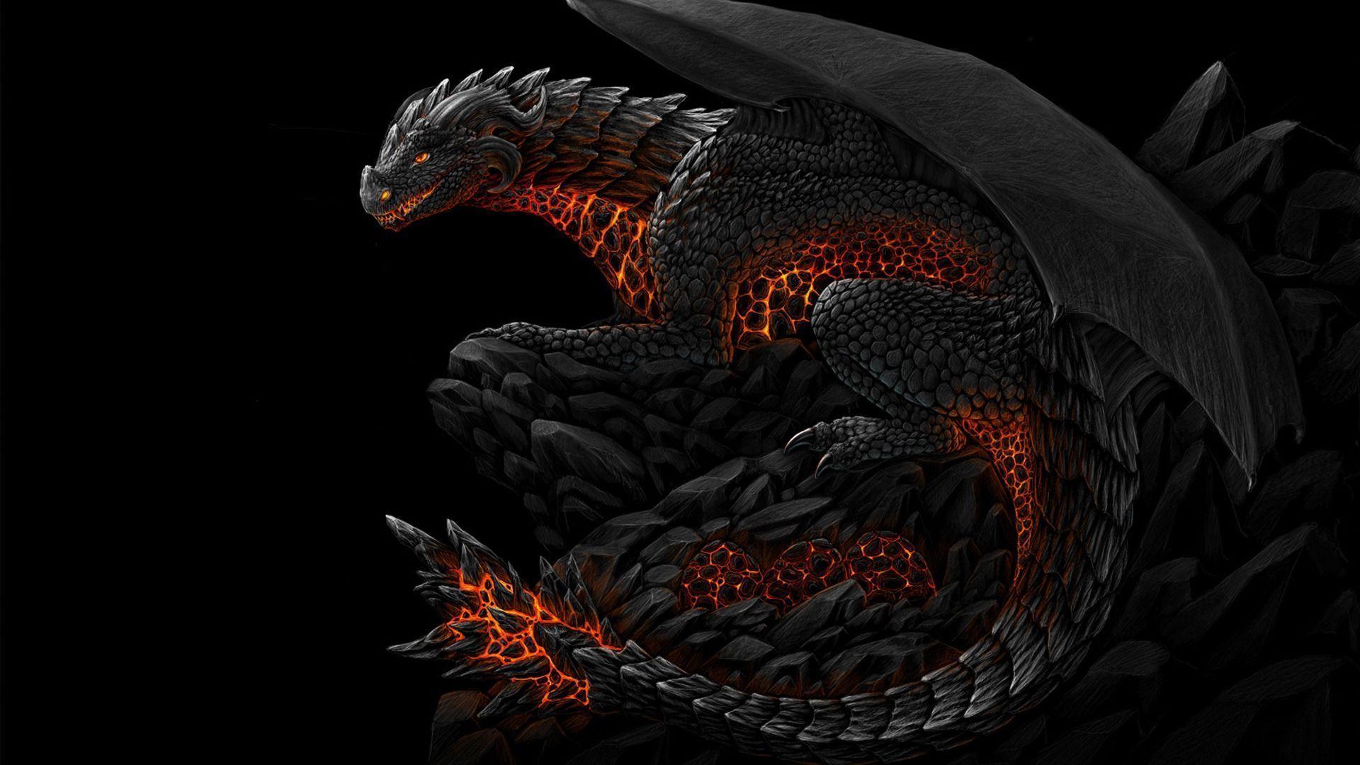 1920x1080 Black Dragon Wallpaper HD