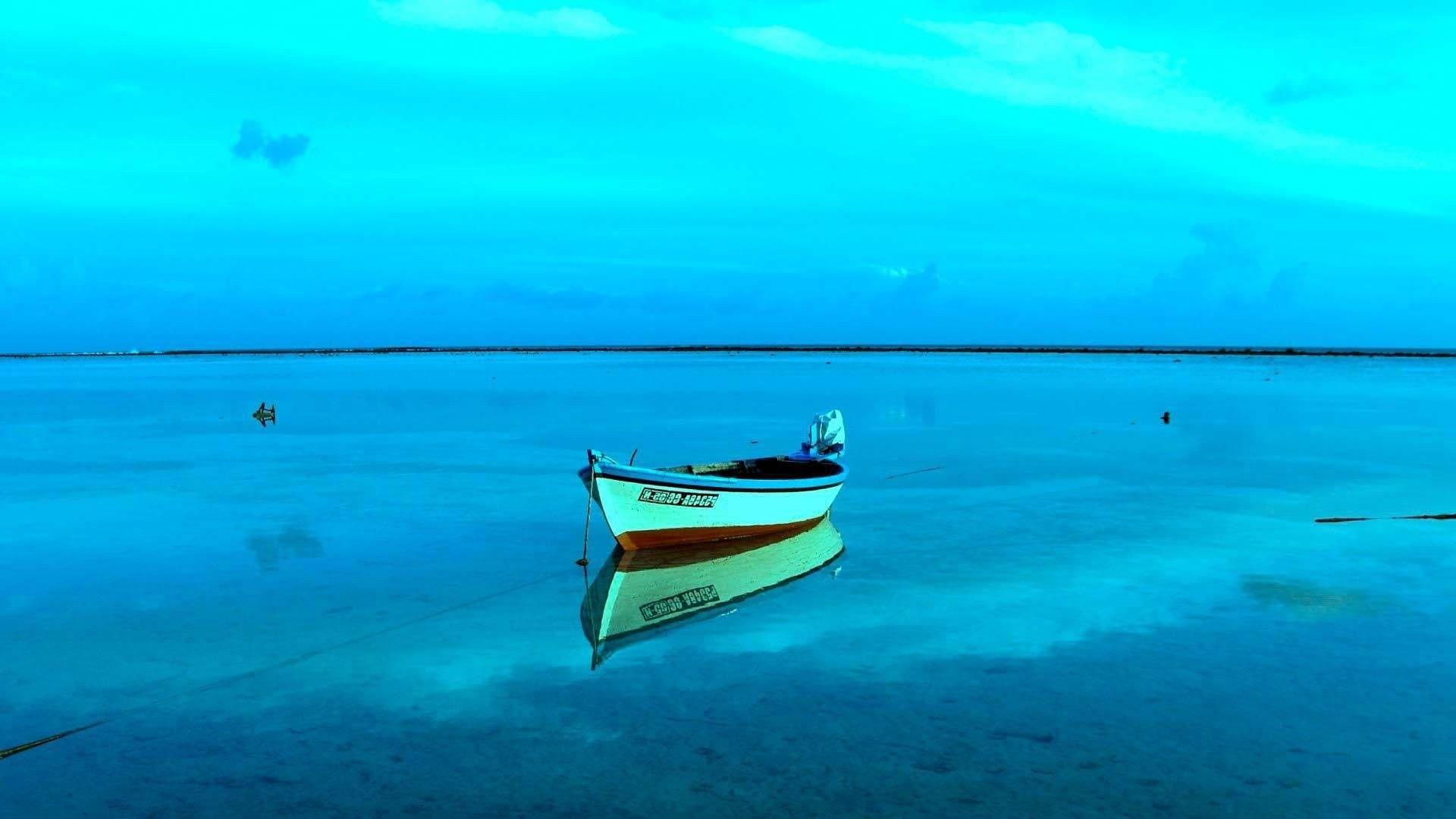 1920x1080 77DDCC Color wallpaper: Sea Motor Boat Desktop Wallpaper Nature New
