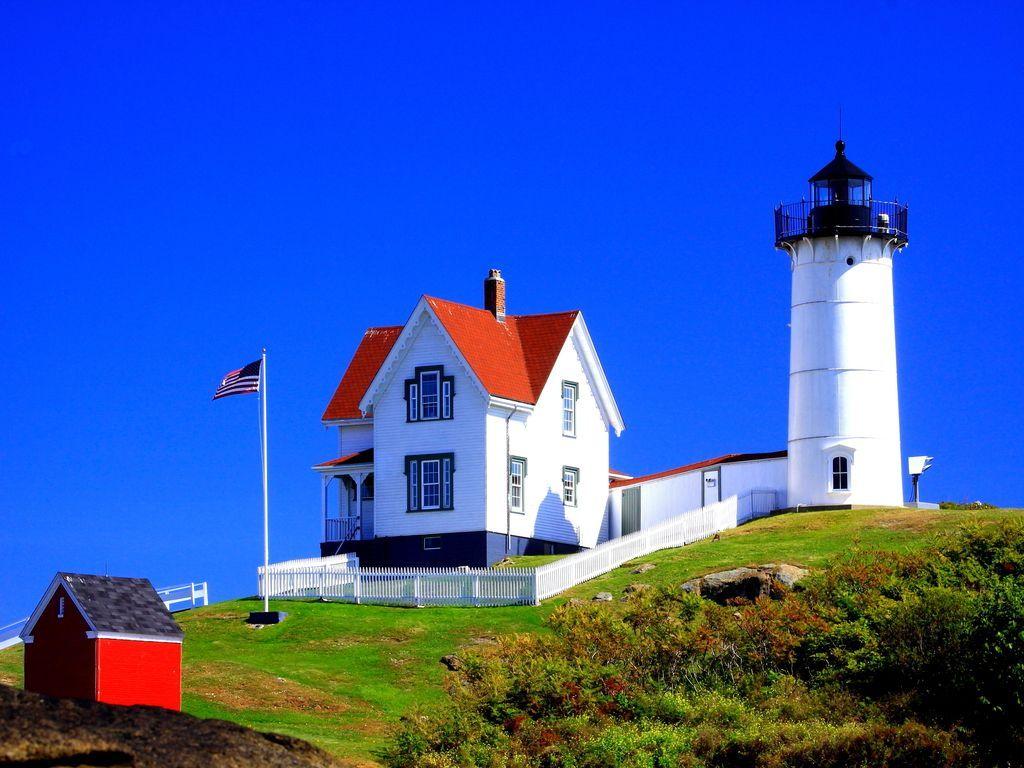 1024x768 christmas maine lighthouses. Free Nubble Lighthouse Maine New England Wallpaper The Free .. New england lighthouses, Maine lighthouses, Maine vacation