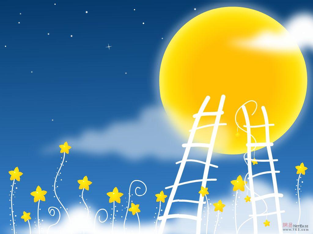 1024x768 Mid Autumn Festival Cartoon Wallpaper 1024x768 NO.11 Desktop Wallpaper