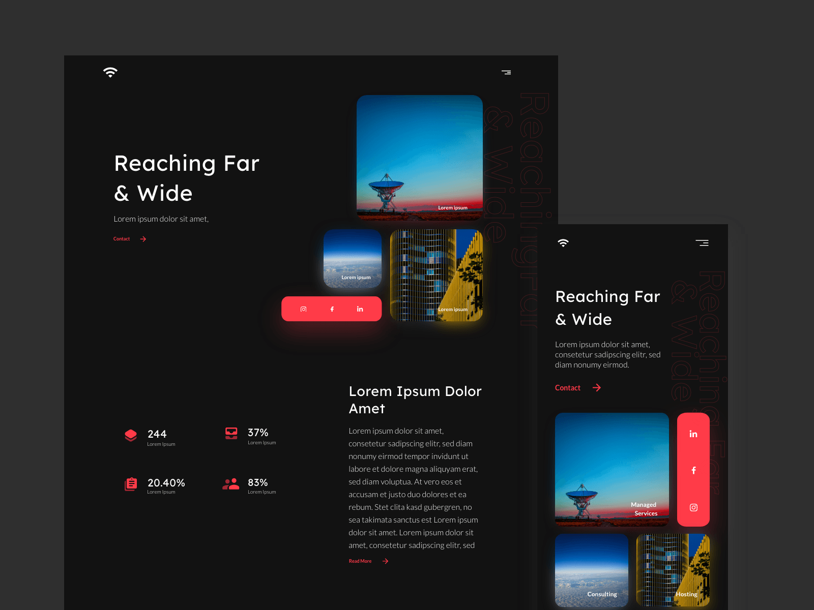 1600x1200 Broadcasting Website Dark Mode Concept by Ben Watts on Dribbble