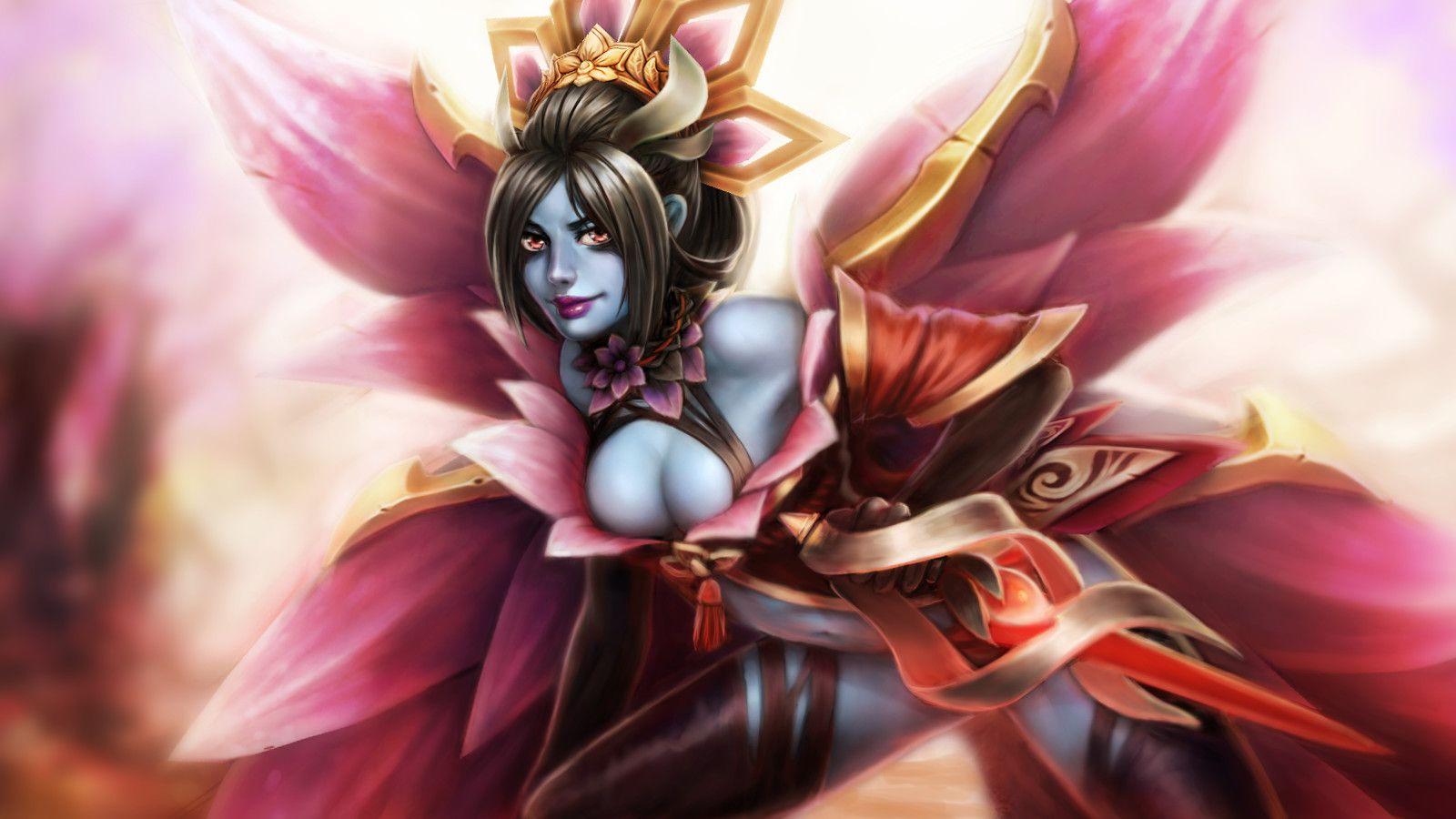 1600x900 DOTA 2 Queen of Pain, Flower queen, Narongdej Teo