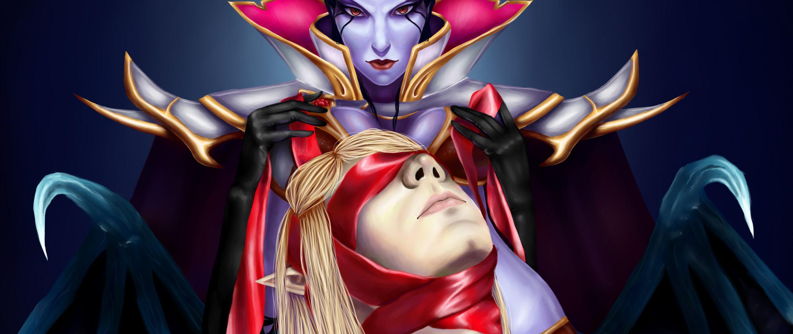 2560x1080 queen of pain, invoker, dota 2 2560x1080 Resolution Wallpaper, HD Games 4K Wallpaper, Image, Photo and Background