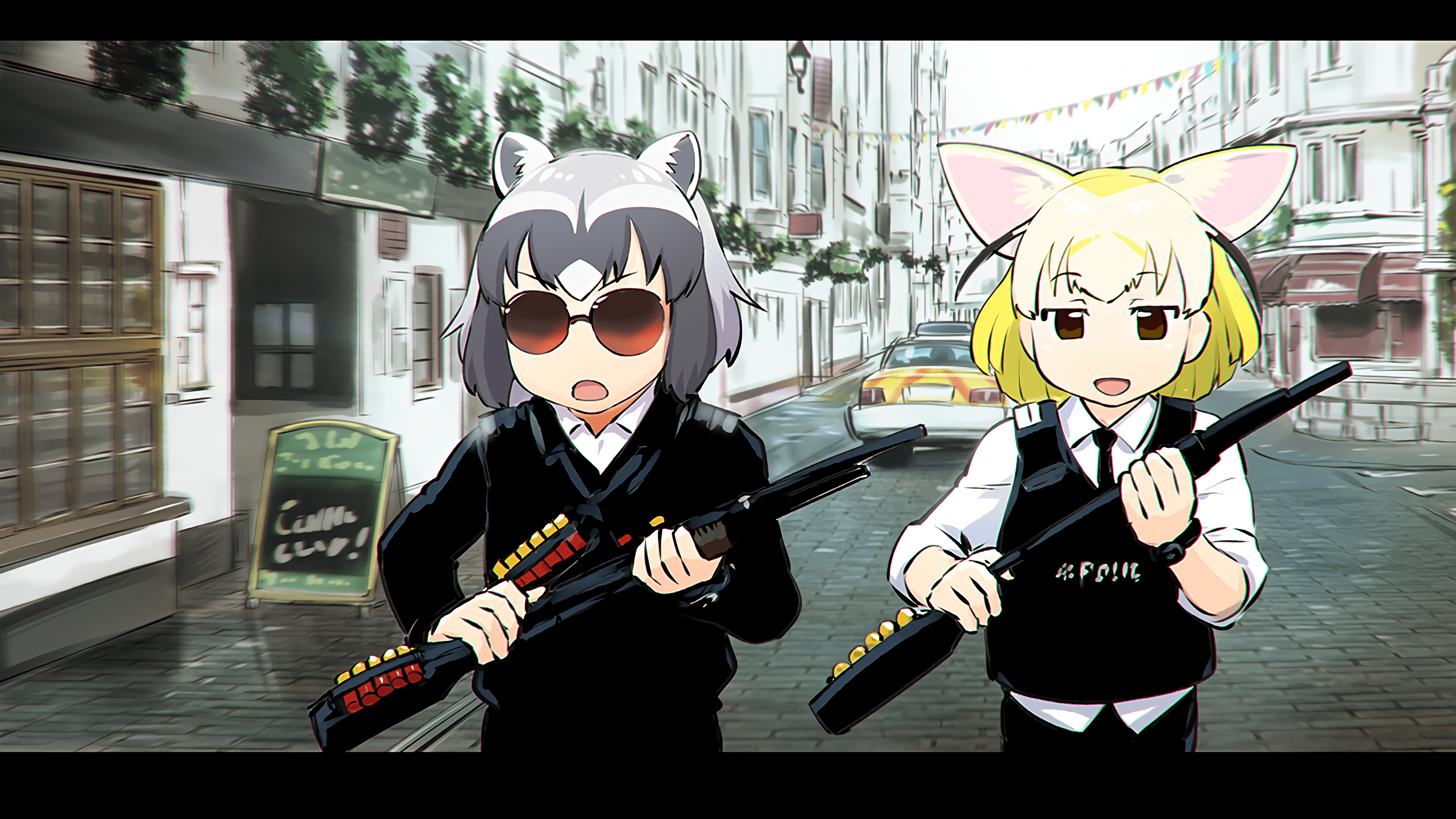 4000x2250 Kemono Friends Shotgun Anime Girls Hot Fuzz Wallpaper:4000x2250