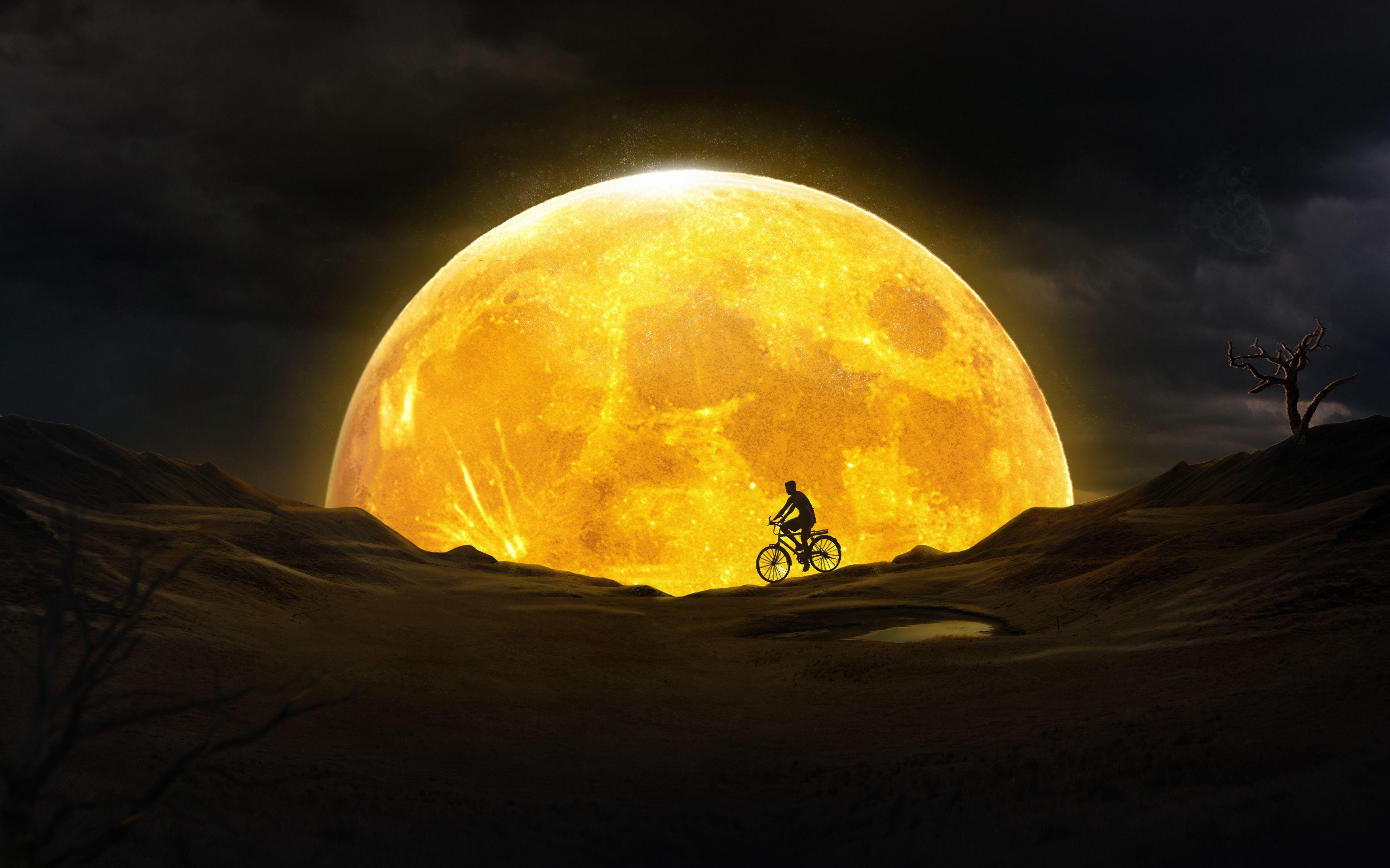 Yellow Moon Wallpapers - Top Free Yellow Moon Backgrounds - WallpaperAccess