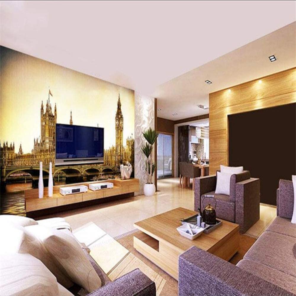 1000x1000 Xbwy Custom Photo Wallpaper 3D Stereo Aesthetic England London Bridge Bar Living Room Cafe Large Mural Wallpaper 350X250Cm: Furniture & Decor