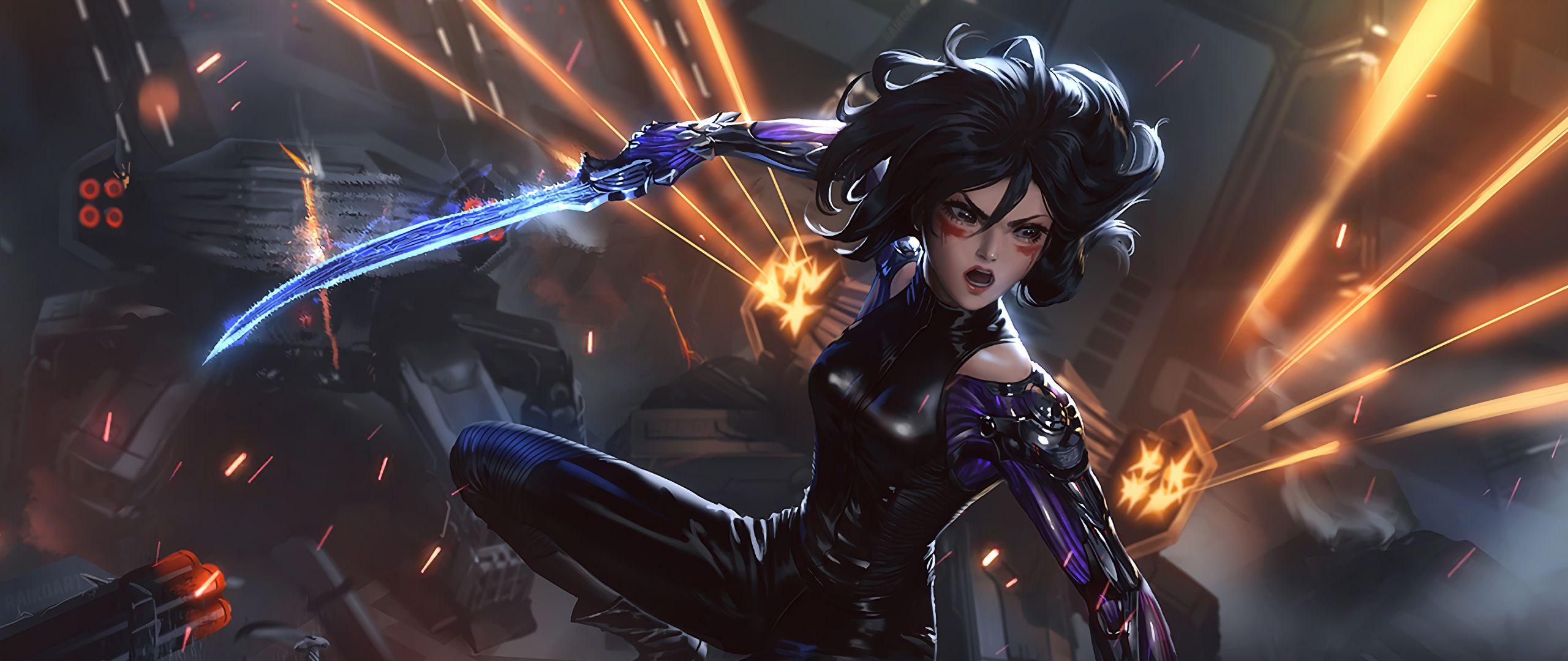 2560x1080 Alita Battle Angel With Sword 2560x1080 Resolution Wallpaper, HD Movies 4K Wallpaper, Image, Photo and Background