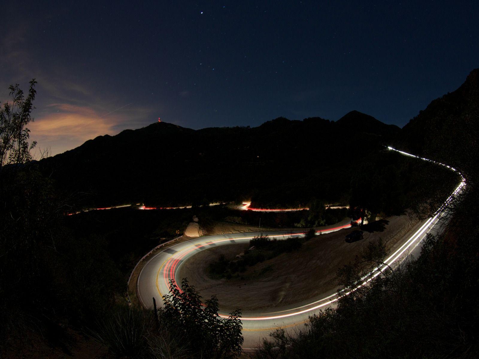 1600x1200 Download Wallpaper black usa california road night los angeles, 1600x Mulholland Drive