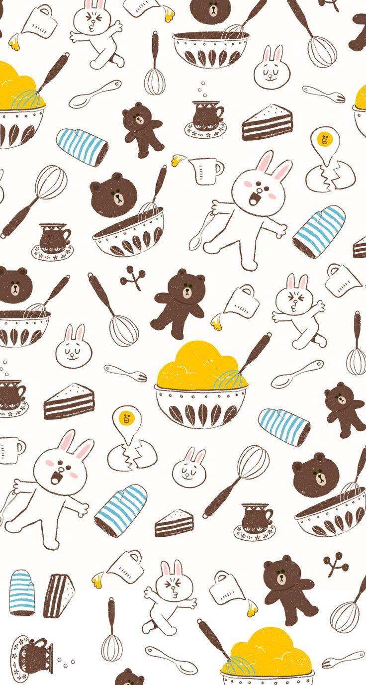 736x1377 LINE Characters Wallpaper