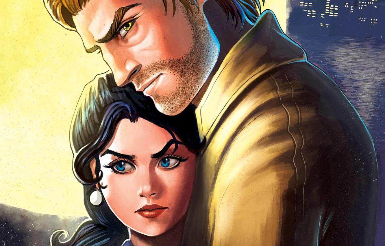1332x850 Wallpaper look, pair, Snow White, The Wolf Among Us, Bigby, fables, Fabletown image for desktop, section игры