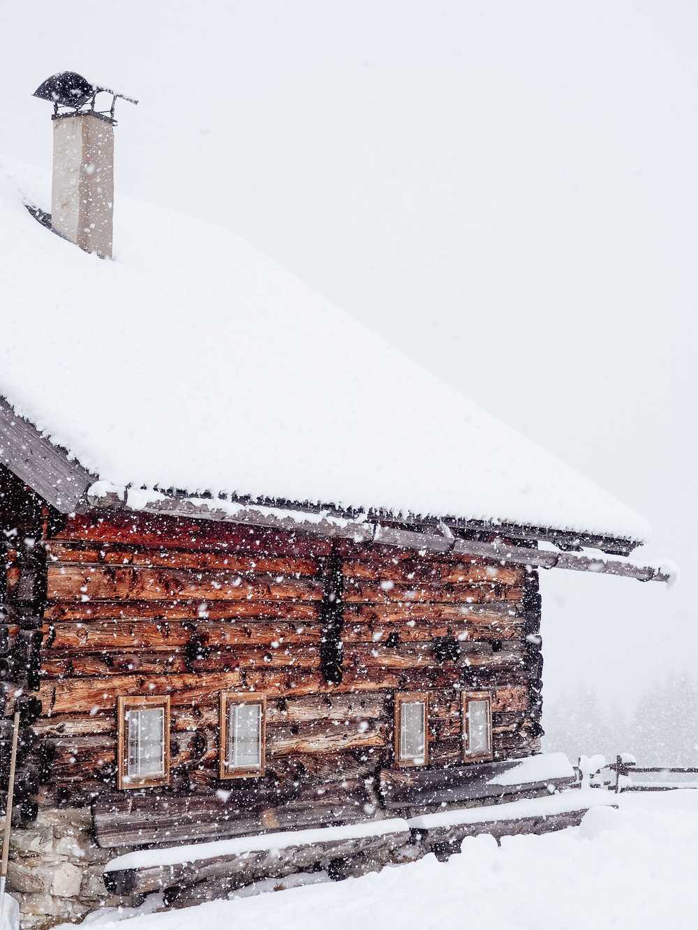 1000x1333 Brown Wooden House Filled With Snow During Snow HD Wallpaper Hub