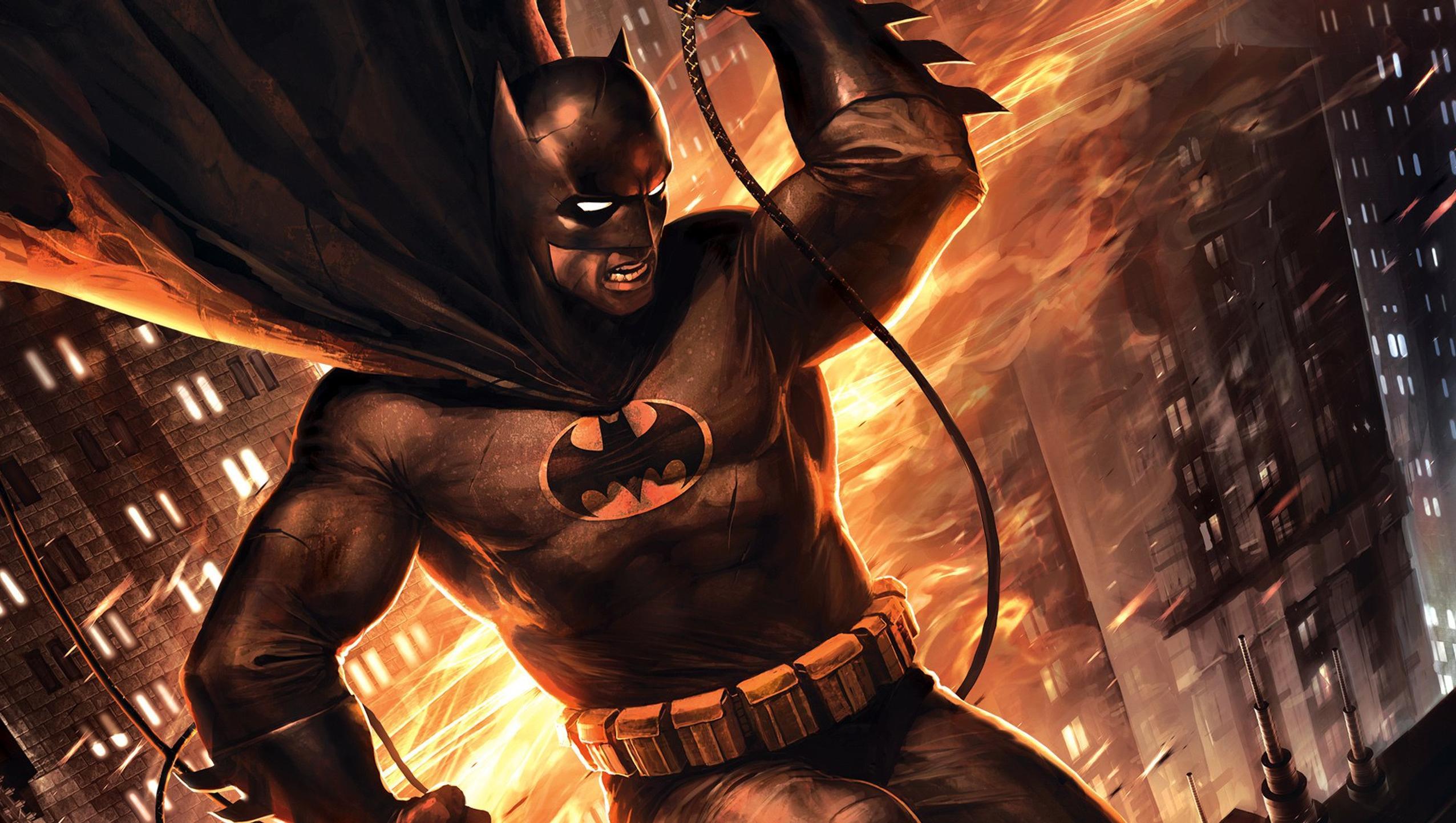 2552x1442 Batman: The Dark Knight Returns, Part 2 (2013) Desktop Wallpaper